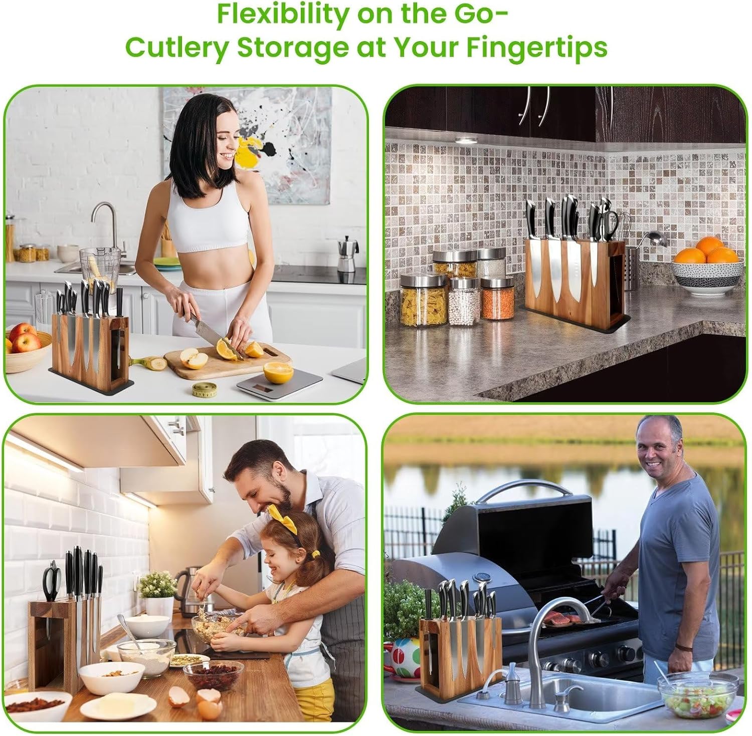 Magnetic Knife Block Set