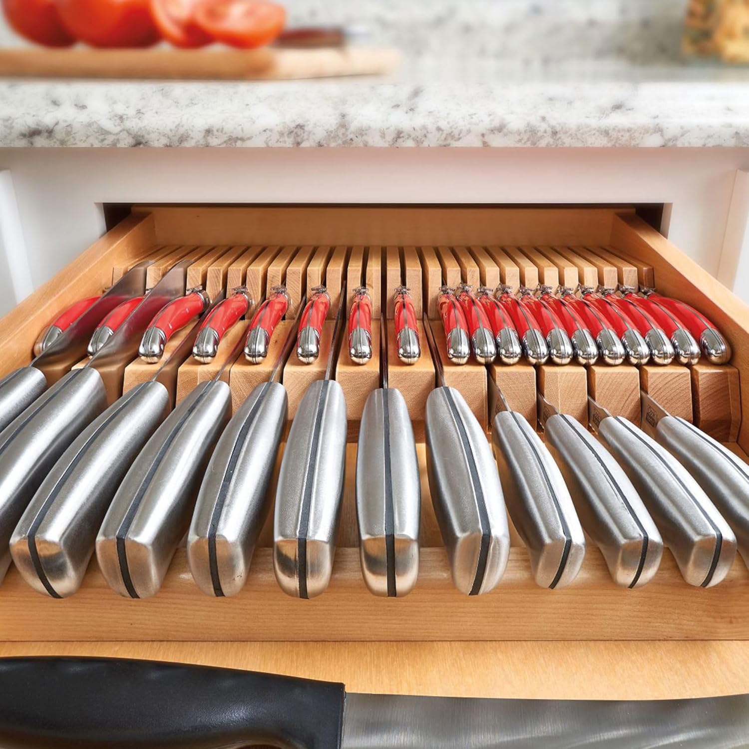 Organize Your Kitchen with the Rev-A-Shelf Dual Row Knife Block