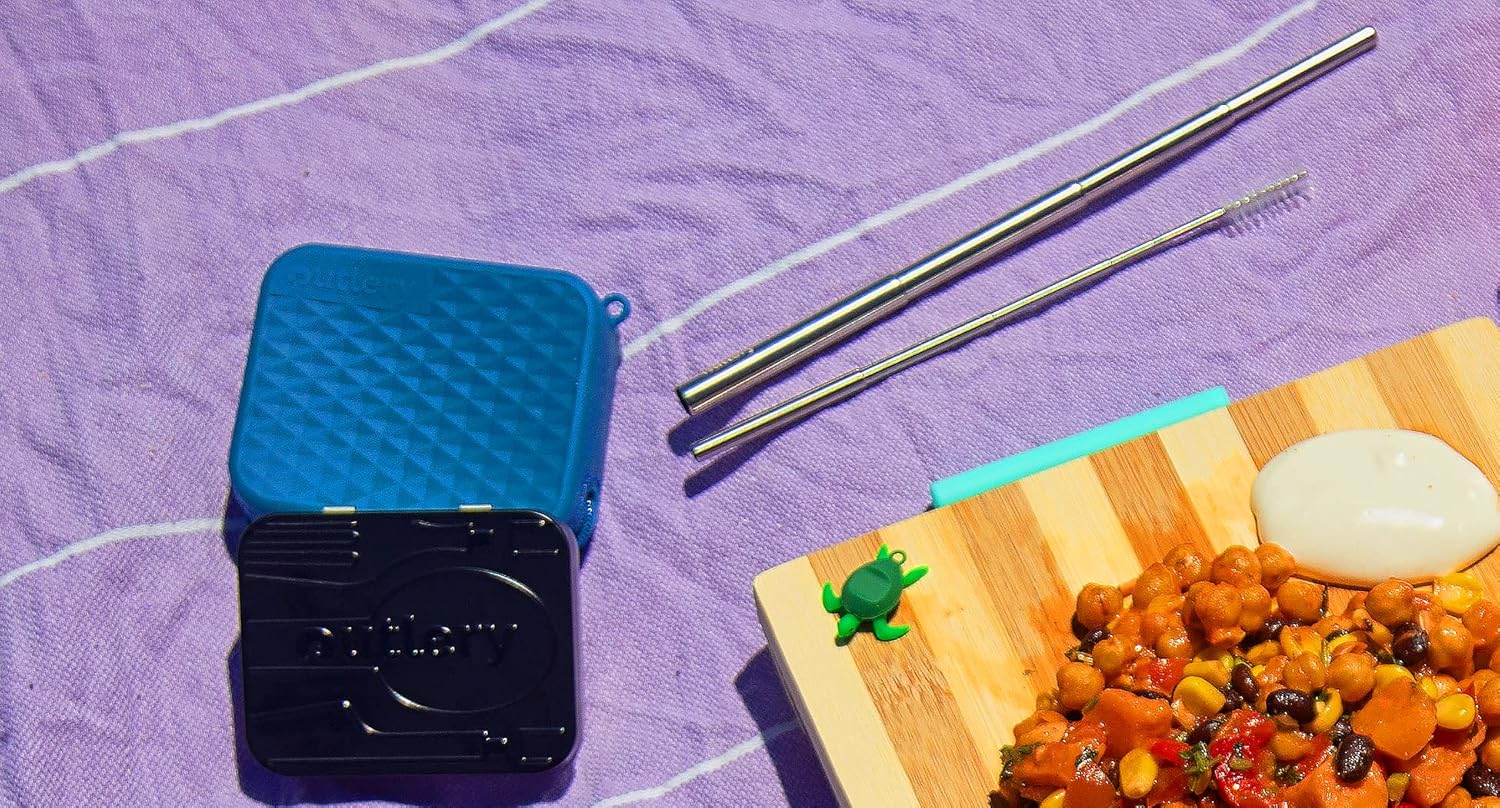 Reusable Silicone Pouch for Travel Cutlery