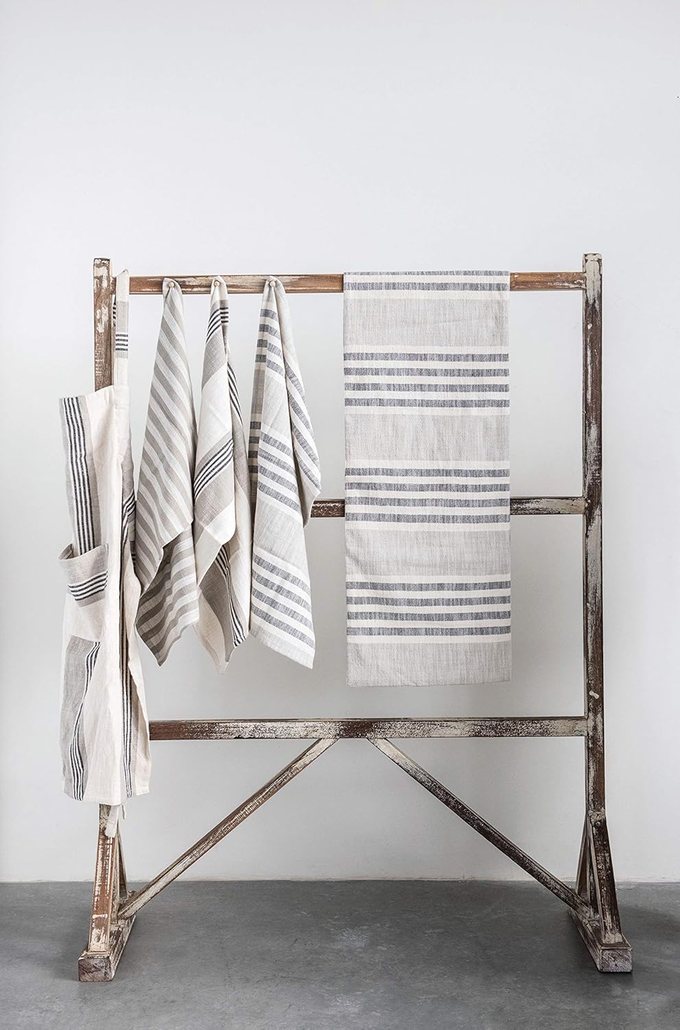 Creative Co-Op Striped Cotton Tea Towels Set