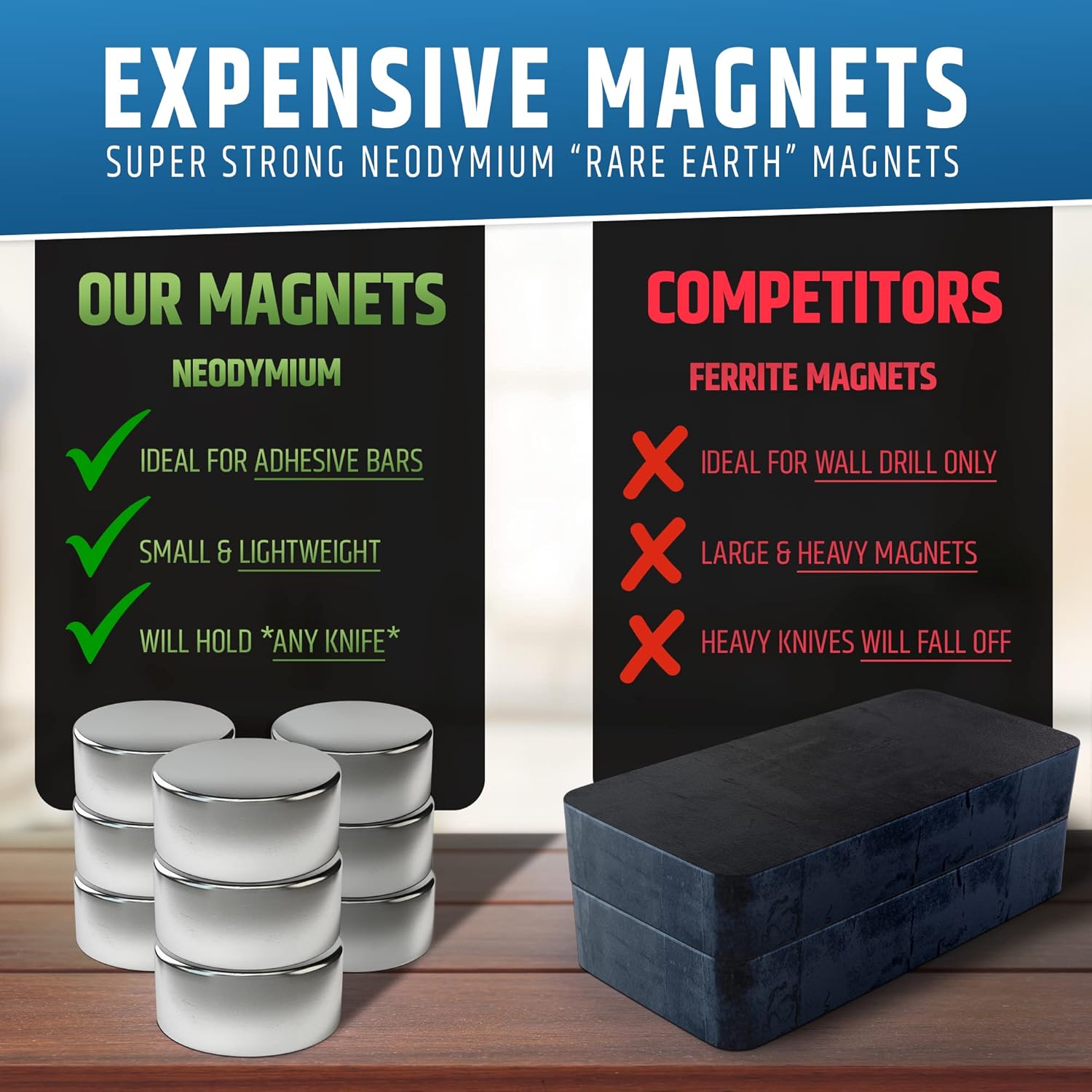 Professional Magnetic Knife Holder for Wall