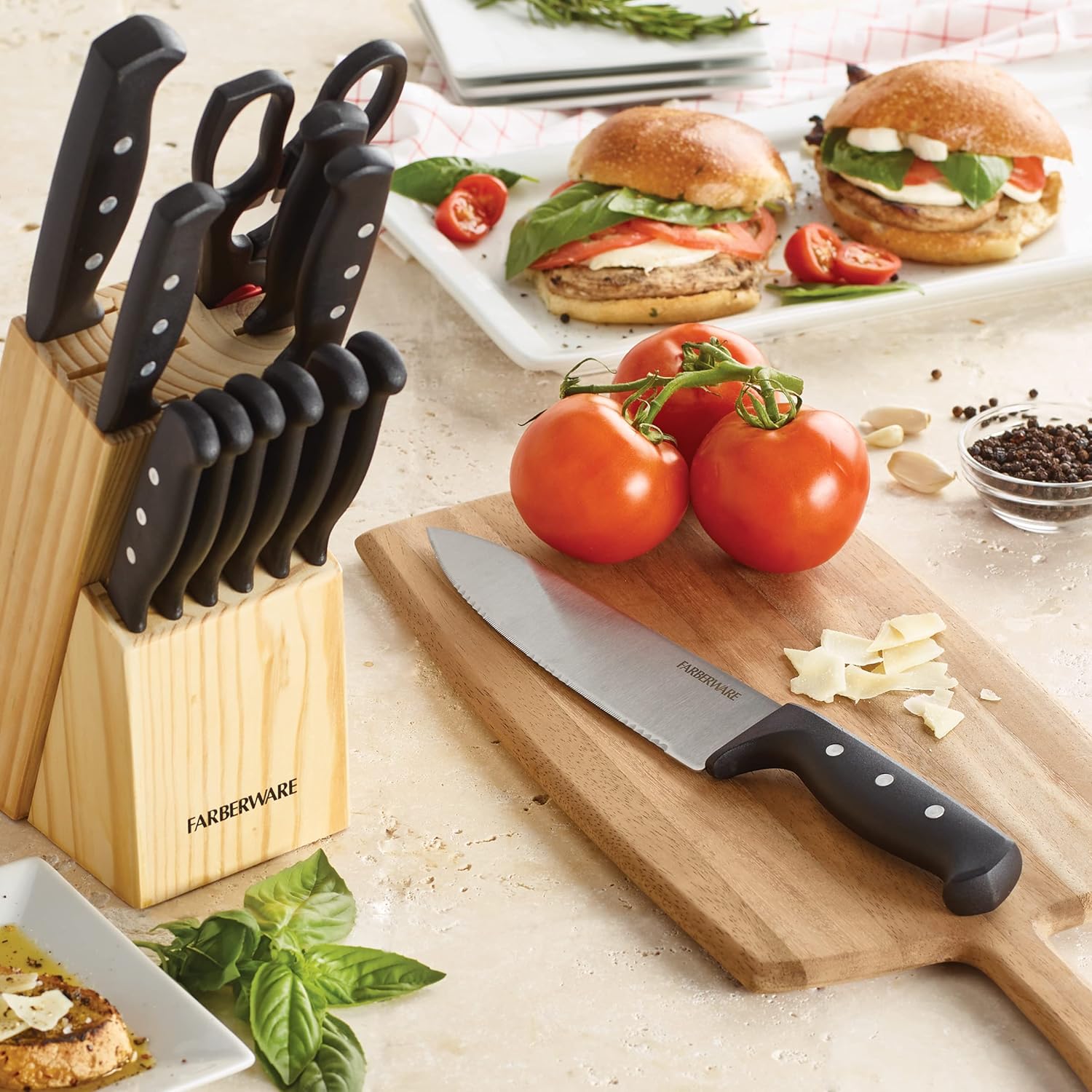 Precision-Cut Kitchen Knife Block Set