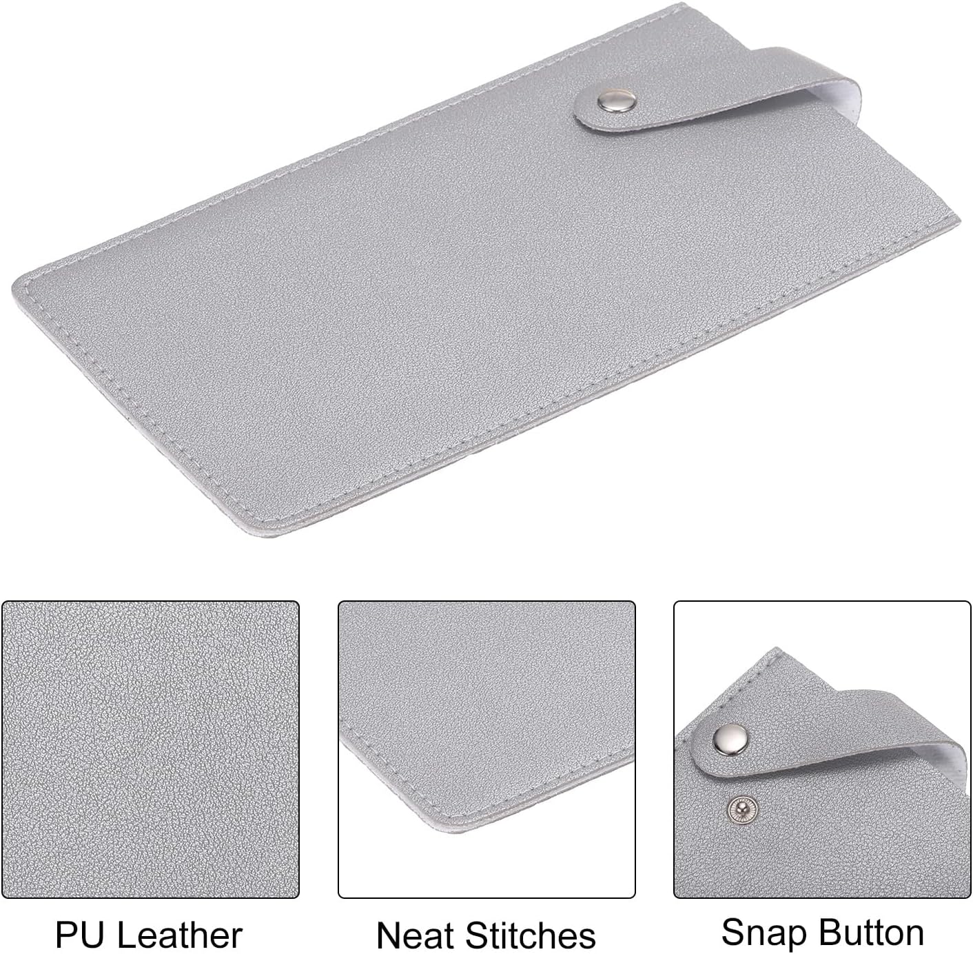 PATIKIL Waterproof PU Leather Knife Sheath - 8 Kitchen Knife Protector Silver