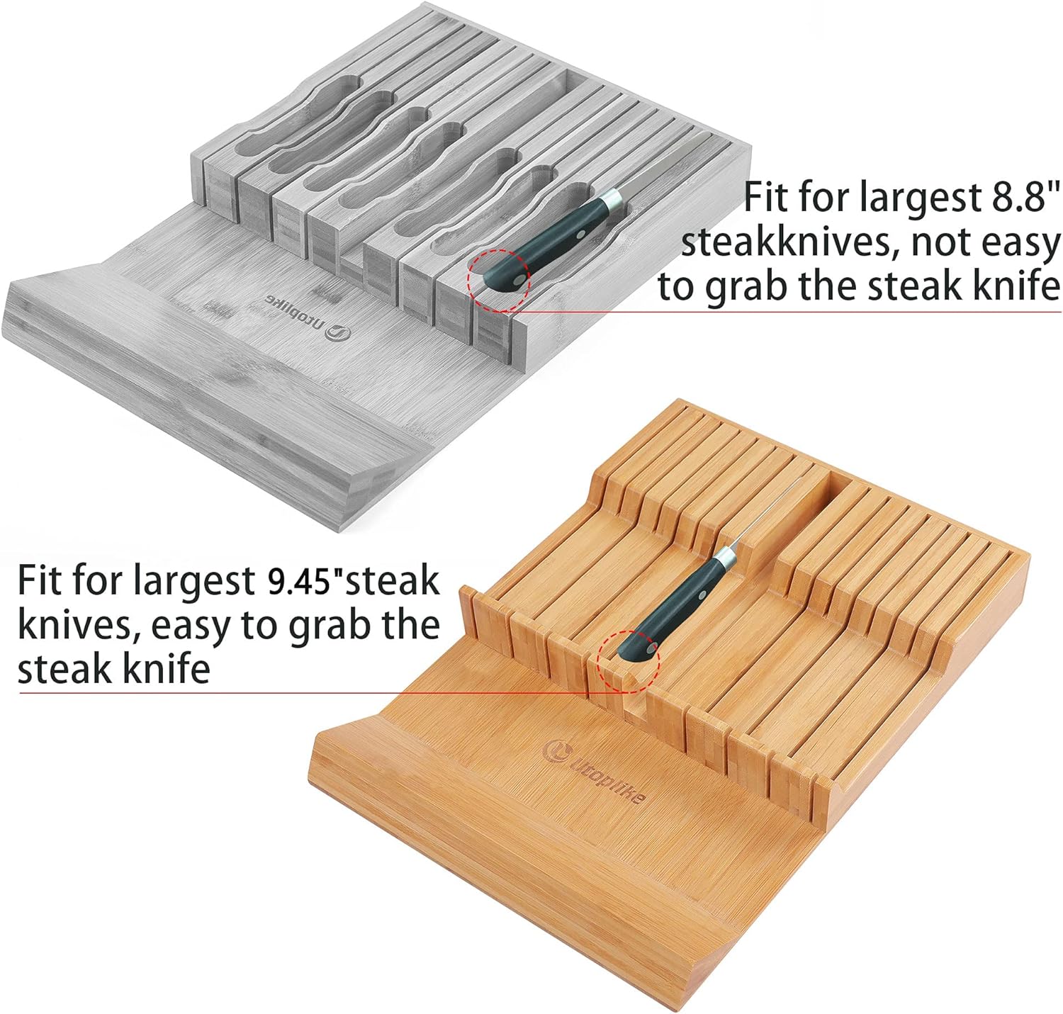 Utoplike In-Drawer Knife Block Set Reduces Clutter
