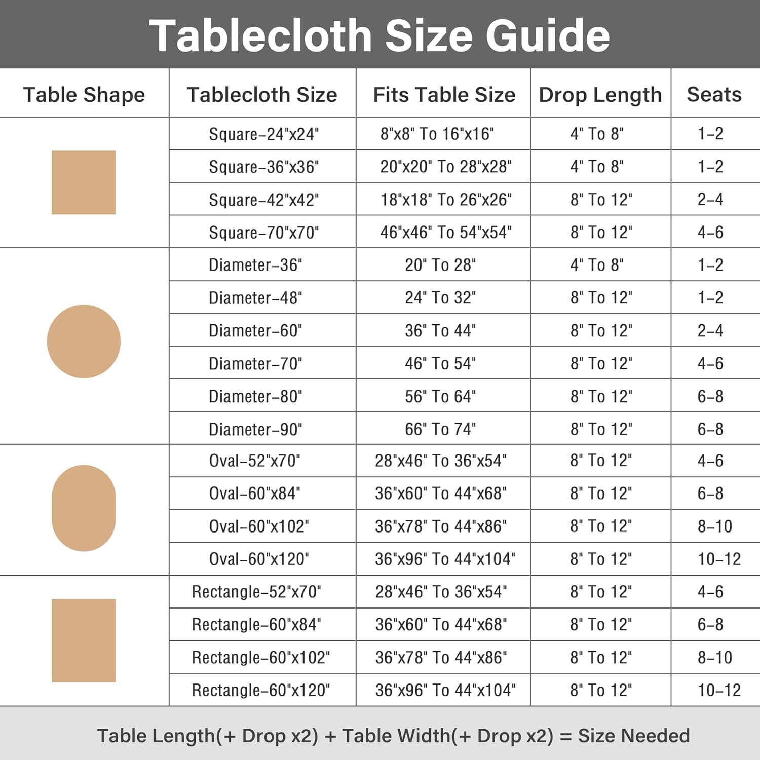 Stylish Rustic Tablecloth Yellow 36x36 inch