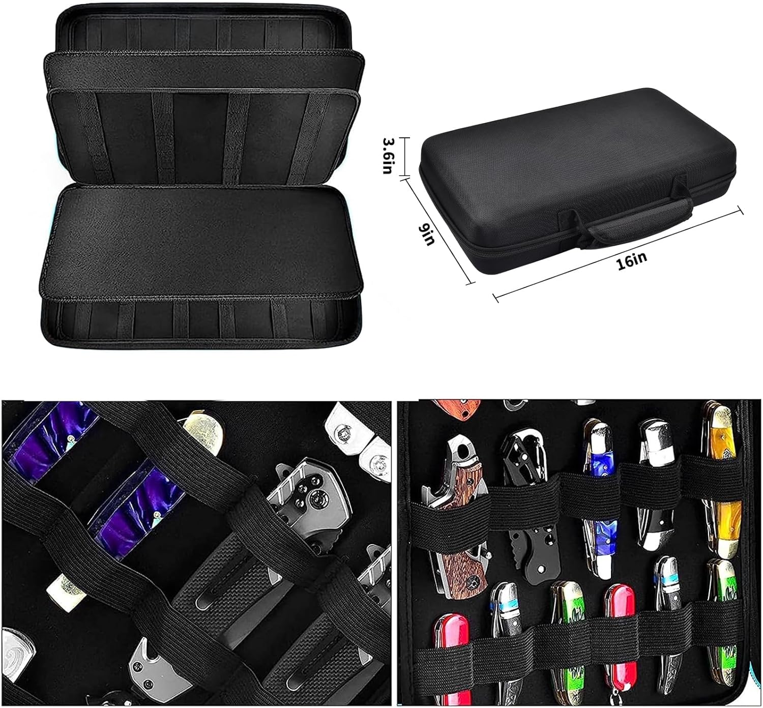 GWCASE Folding Knife Holder for 66 Pocket Knives