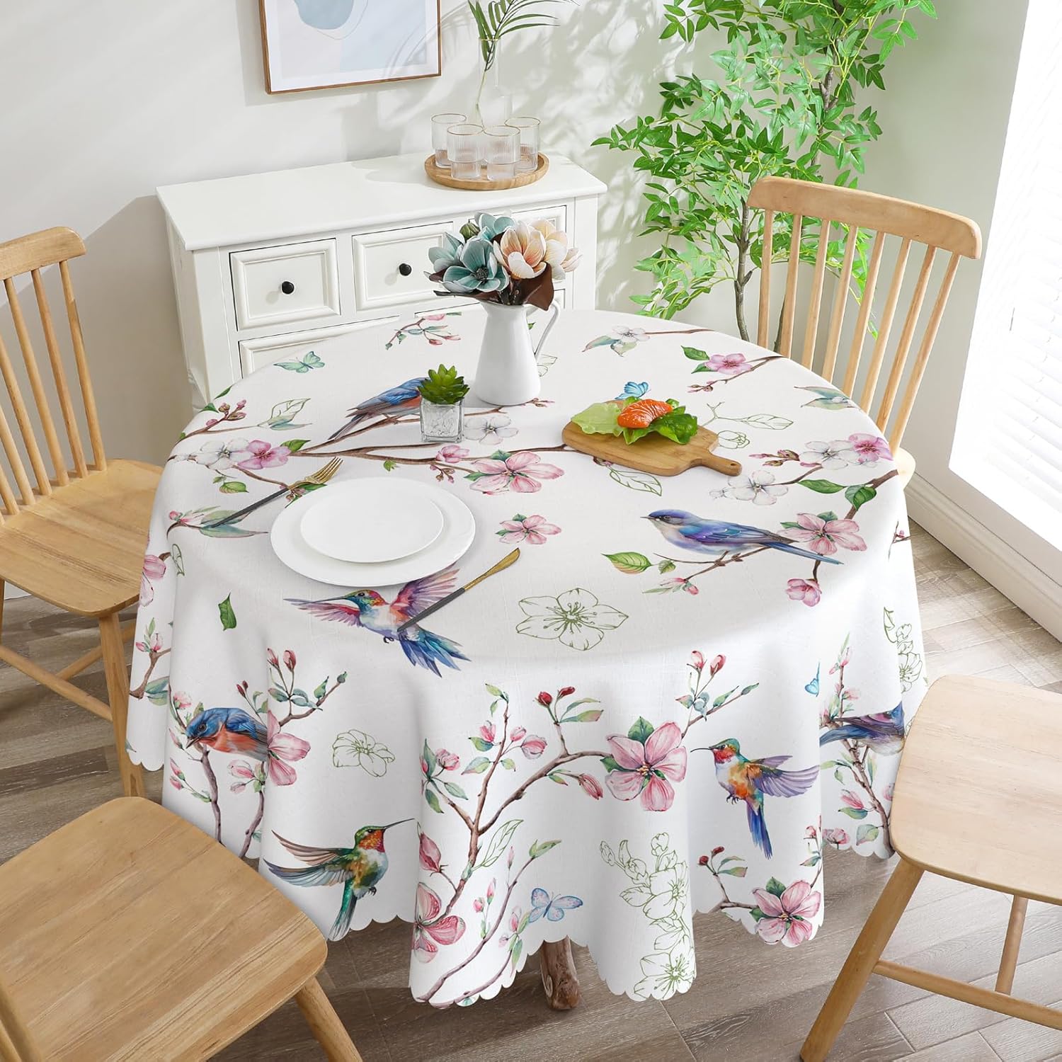 Elegant Spring Tablecloth 70in
