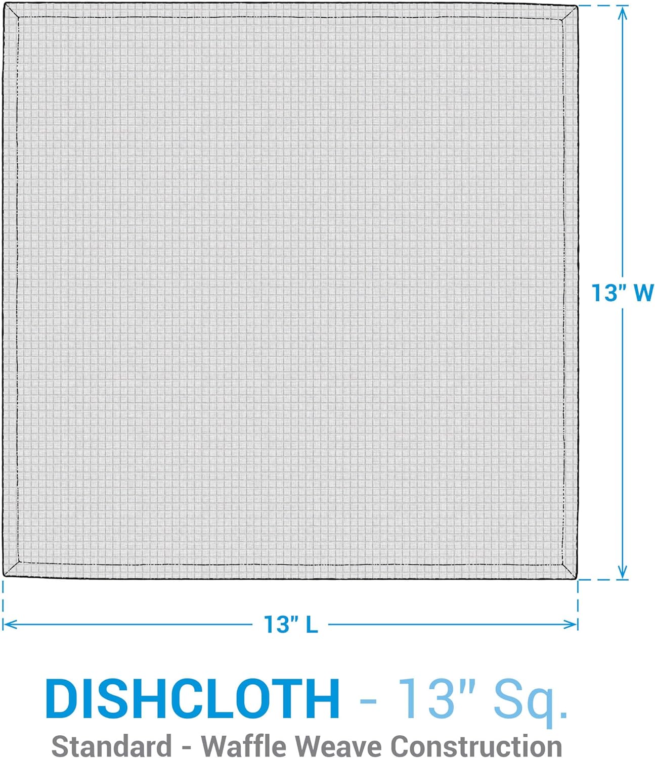 Glenwood Dishcloth Set 8-Piece Medium Waffle Weave Dish Cloths