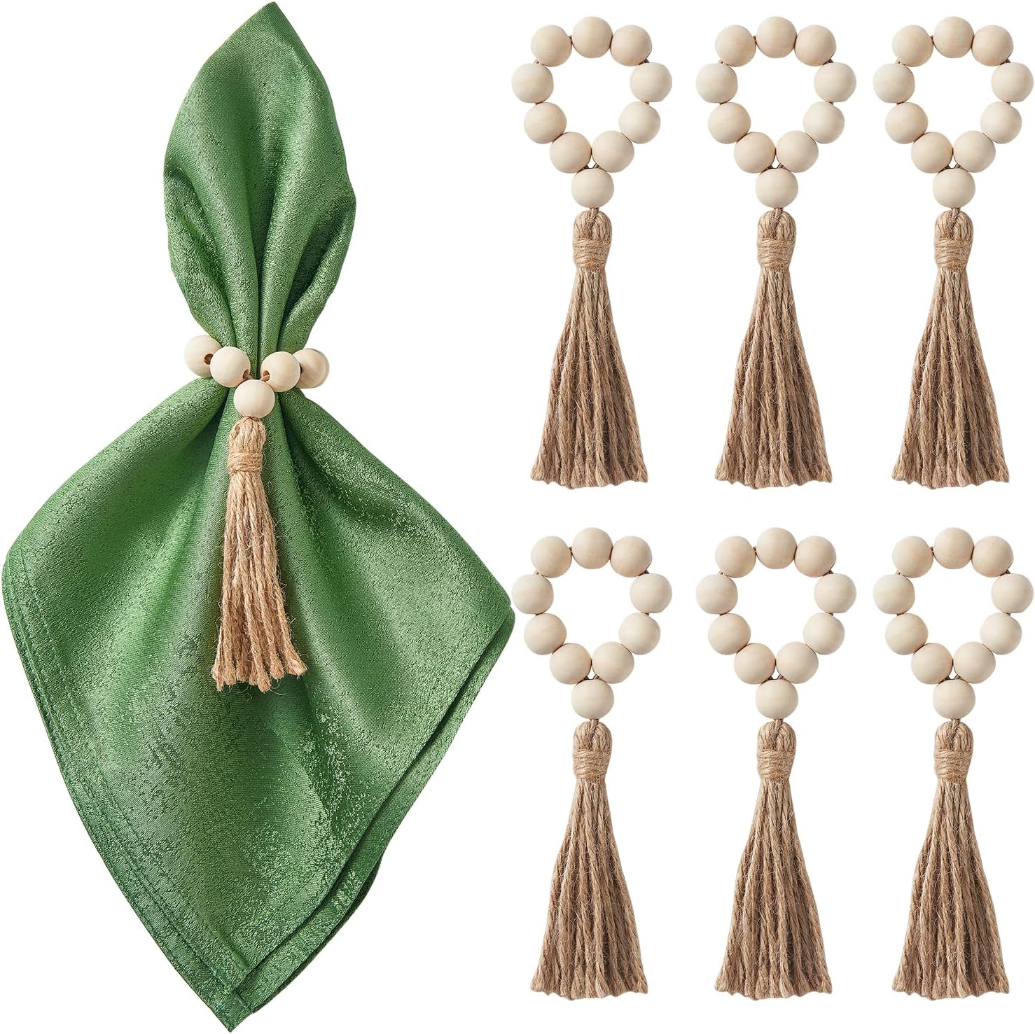 Table Napkins Set of 6 - Rustic Elegance for Weddings Holidays Boho Parties