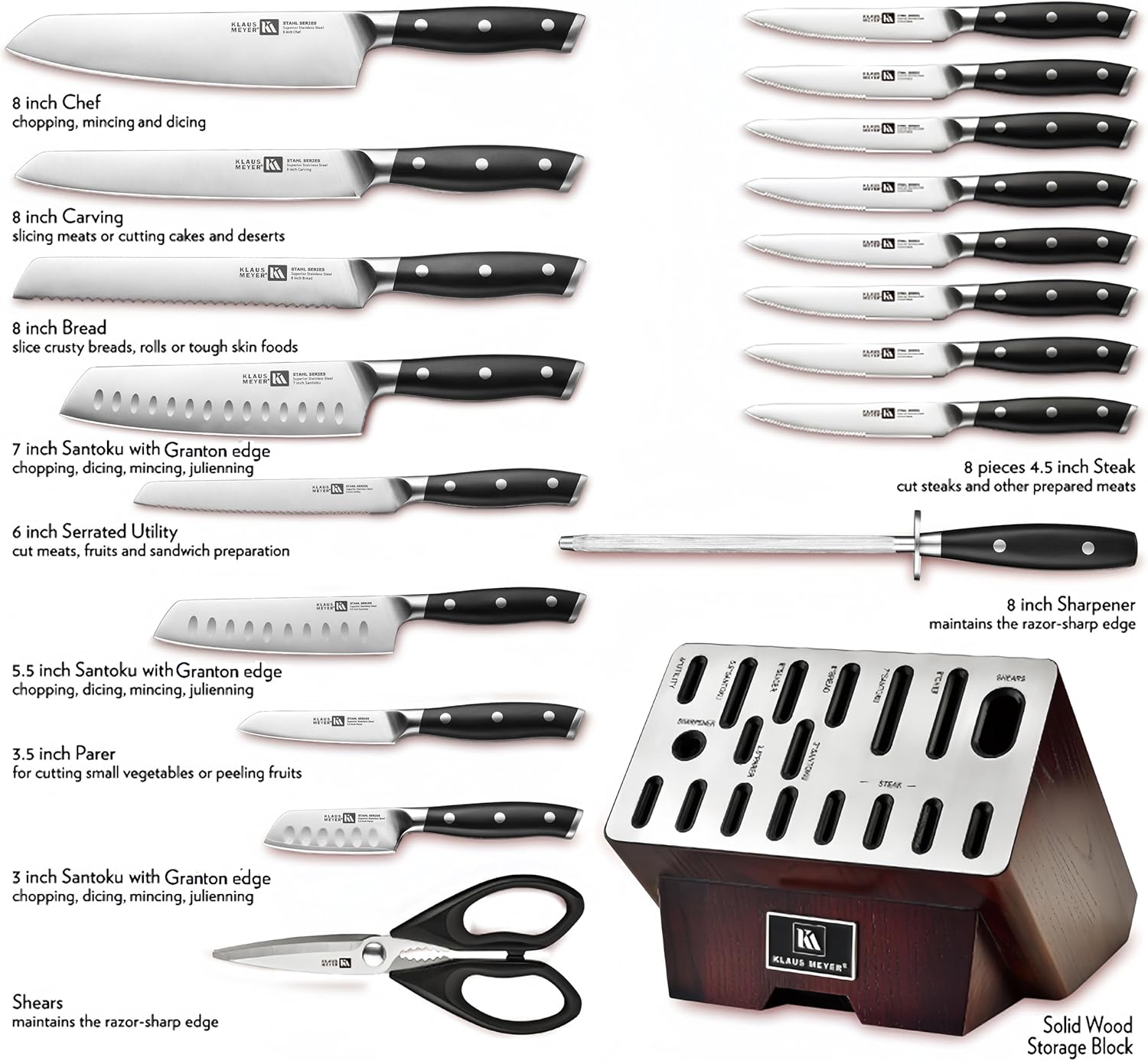 StHL 19-Piece Knife Block Set