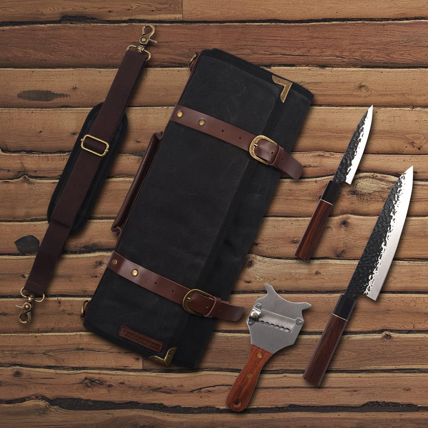 Elegant Chef Knife Roll Bag - 12 Slots Sizes Quality Warranty