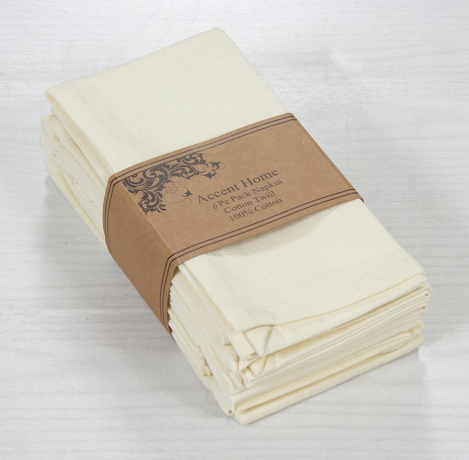 18x18 Connected Cloth Napkins Set of 6 100 Cotton Eco-Friendly Washable