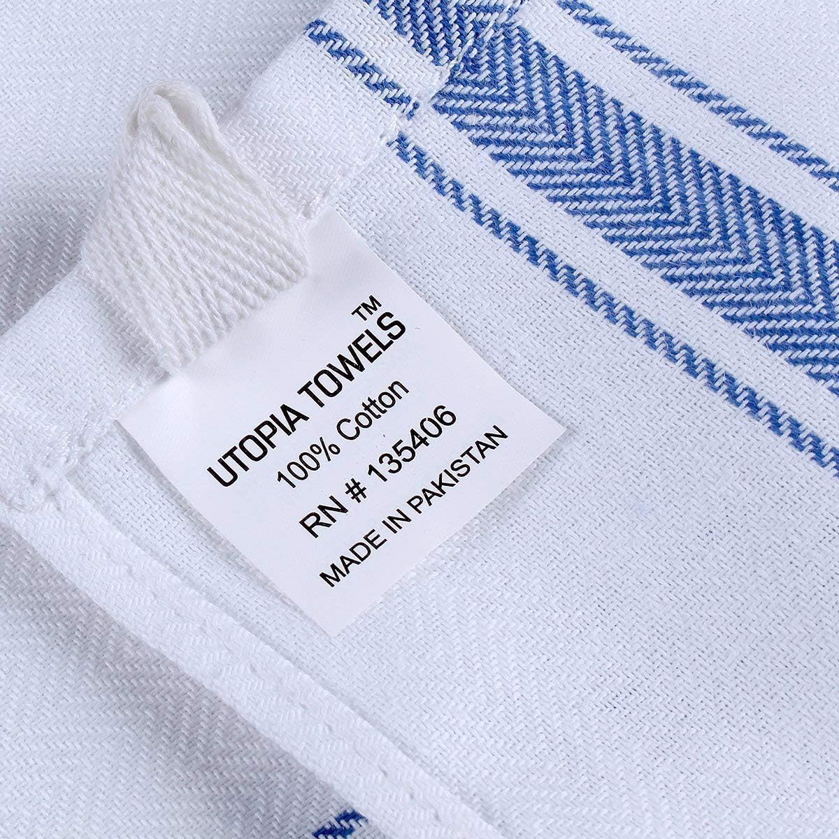 Stain-Resistant Absorbent Blue Dish Towels