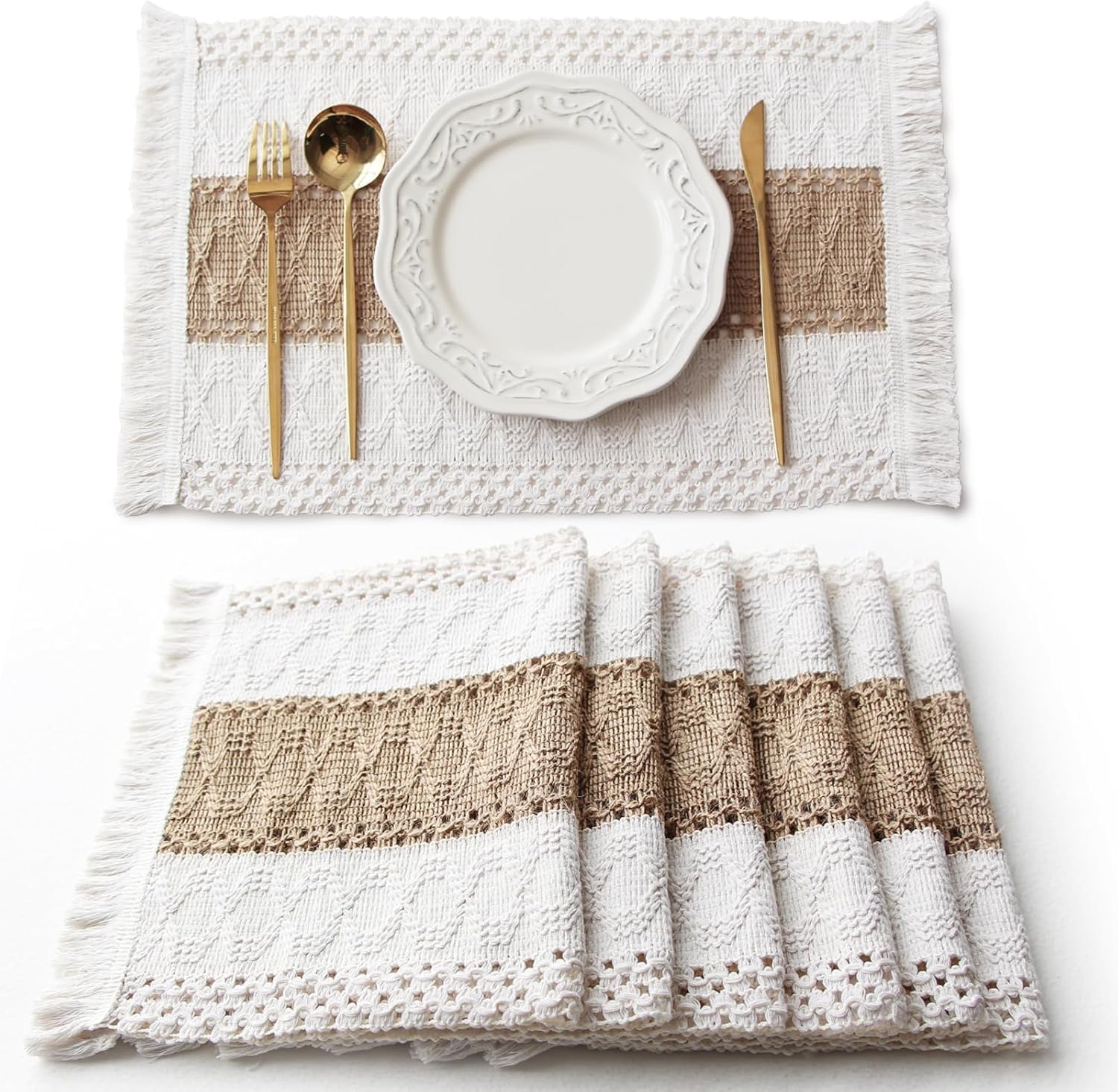 FEXIA Boho Fall Placemats Set
