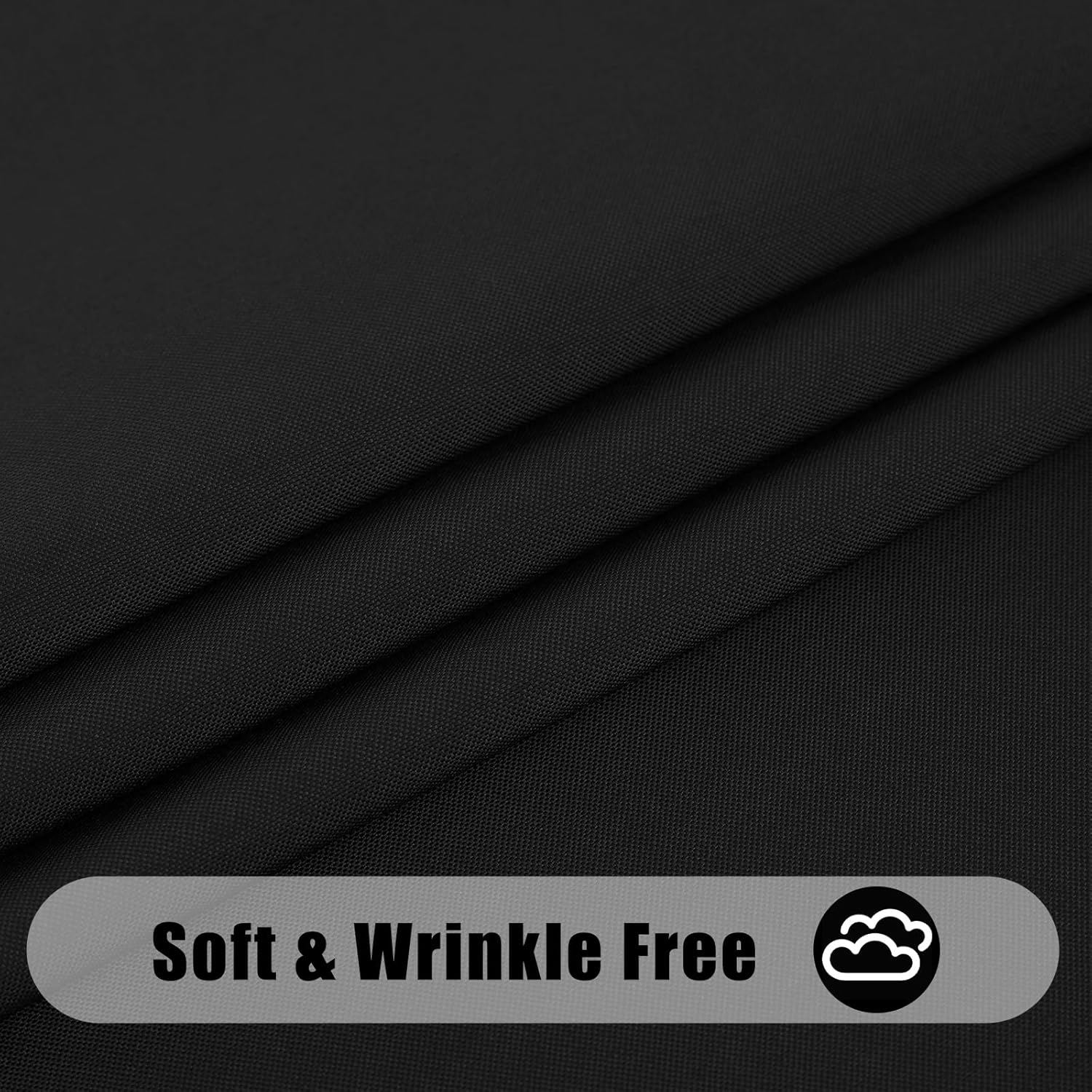 Smiry Rectangle Table Cloth Waterproof Anti-Scratch 60x84 Black