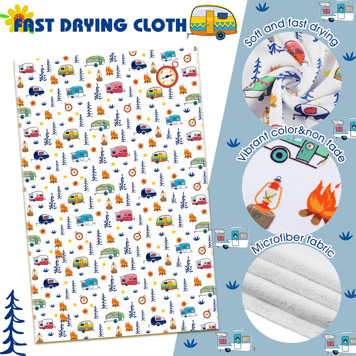 4-Piece Camping Set Making Camp memories Soft Stylish