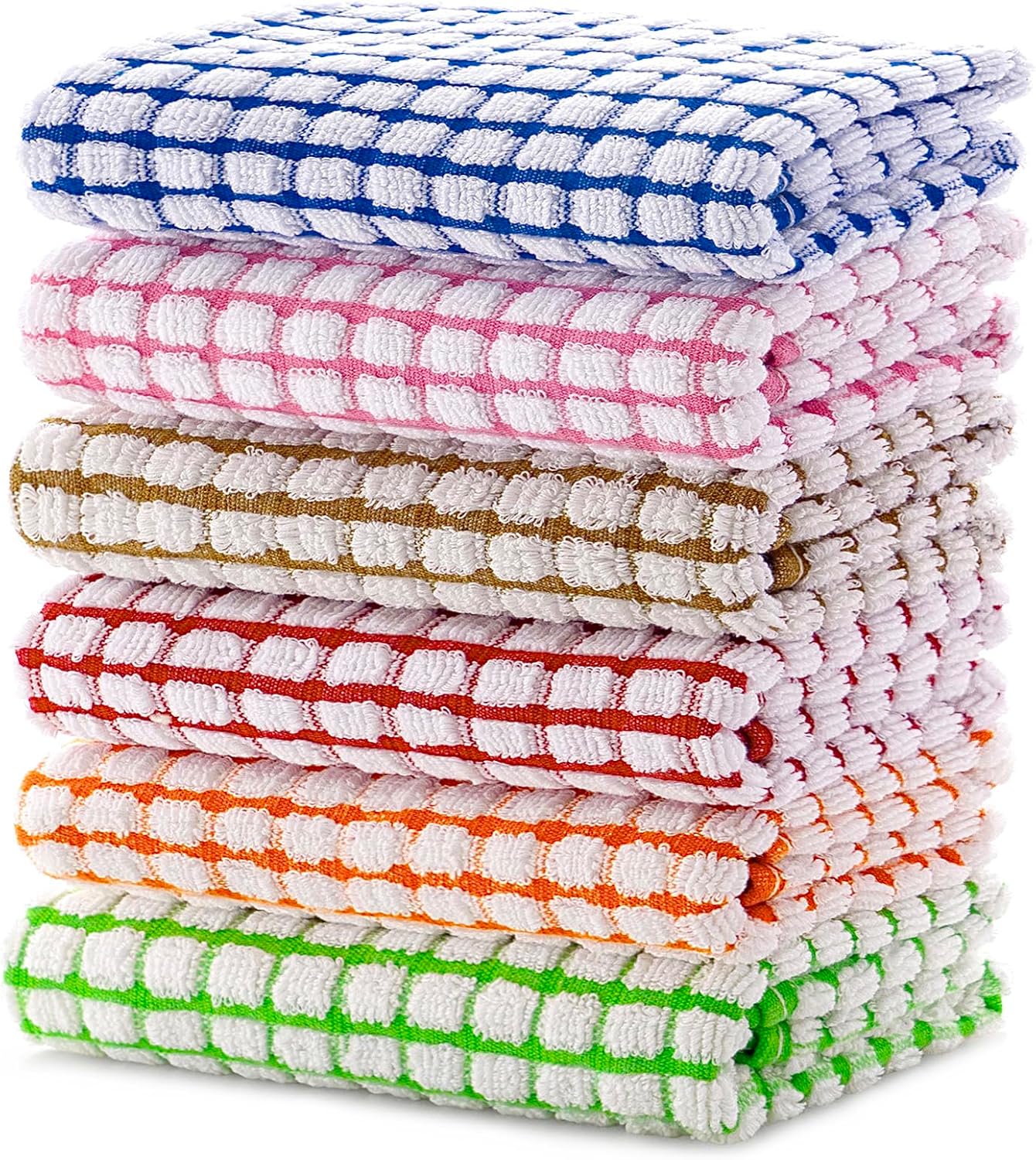 100 Cotton Kitchen Dish Towels - Soft Absorbent 16x25 Inch