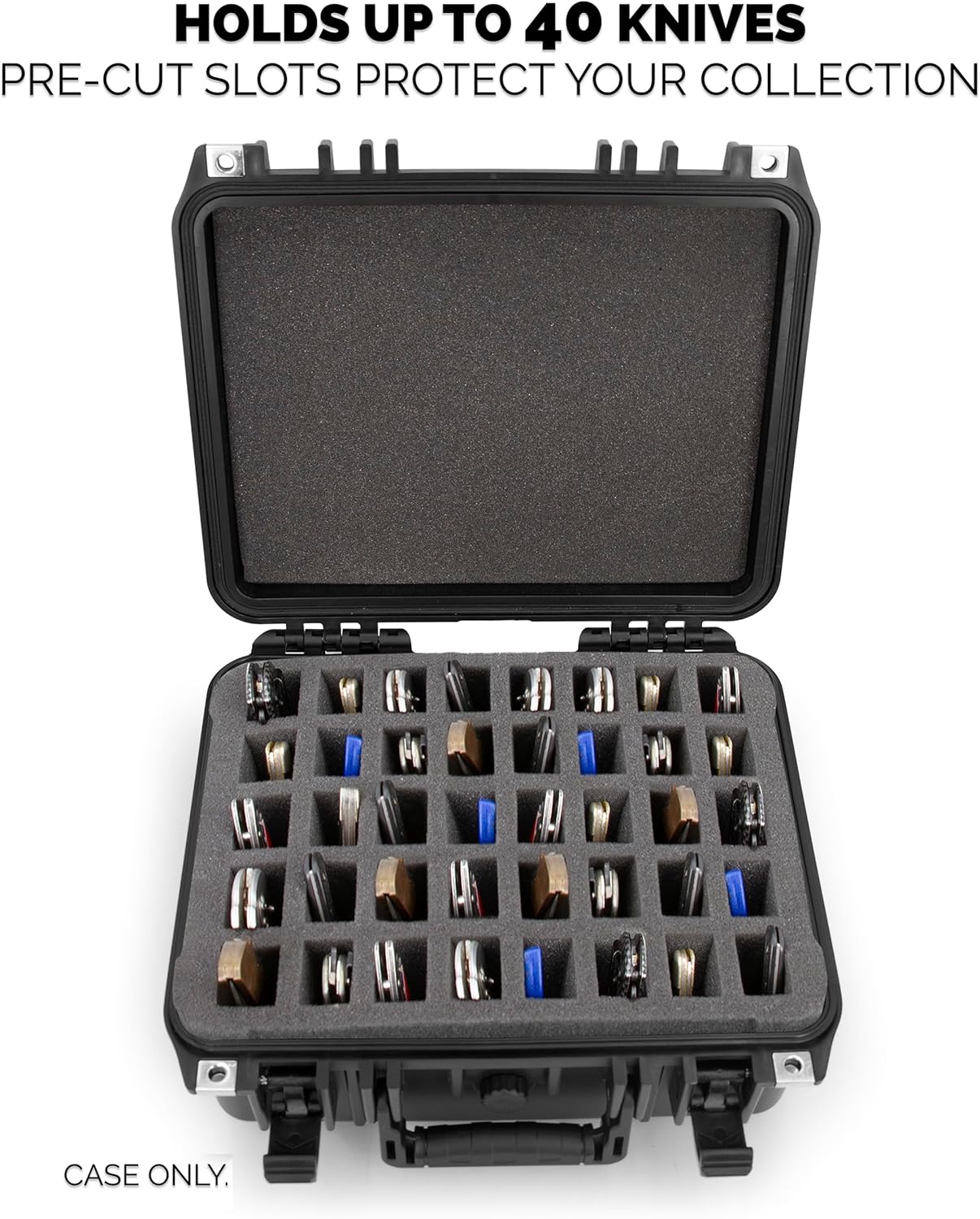 CASEMATIX 13 Folding Knife Case - Lockable Waterproof Organizer