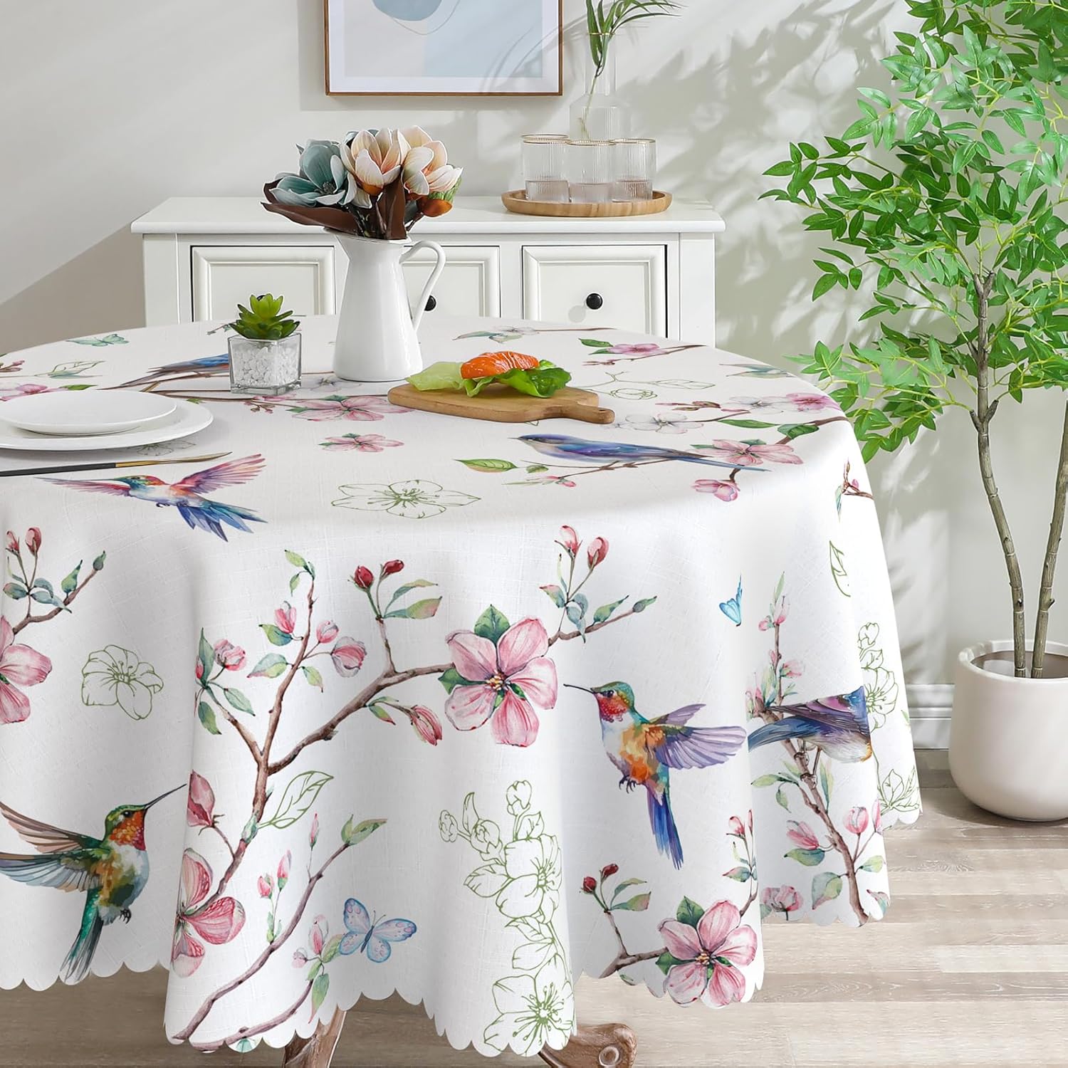 Elegant Spring Tablecloth 70in