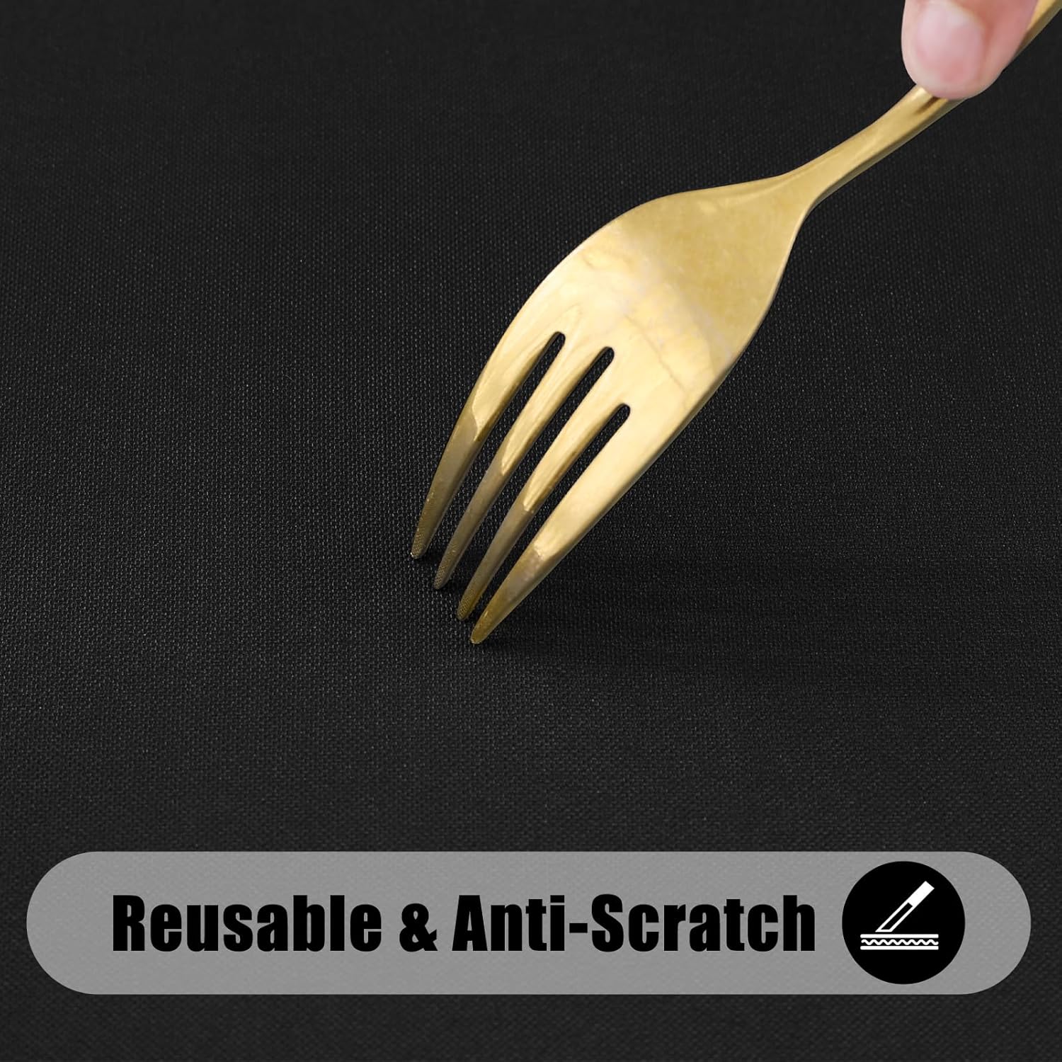 Smiry Rectangle Table Cloth Waterproof Anti-Scratch 60x84 Black