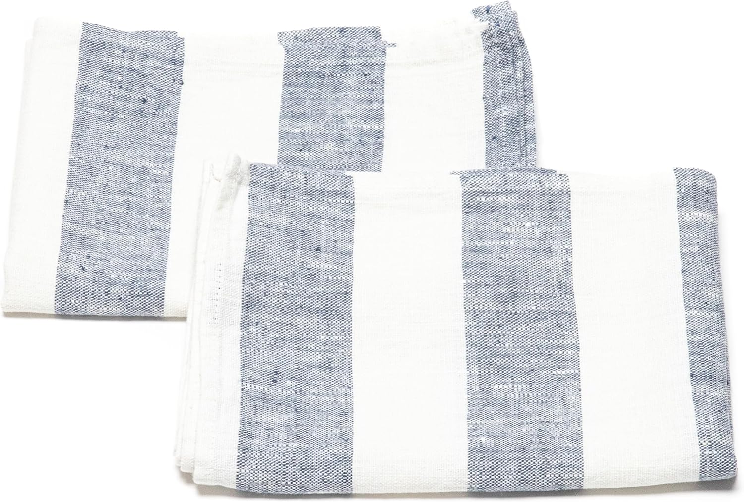 Set of 2 Indigo Linen Tea Towels for Kitchen Use