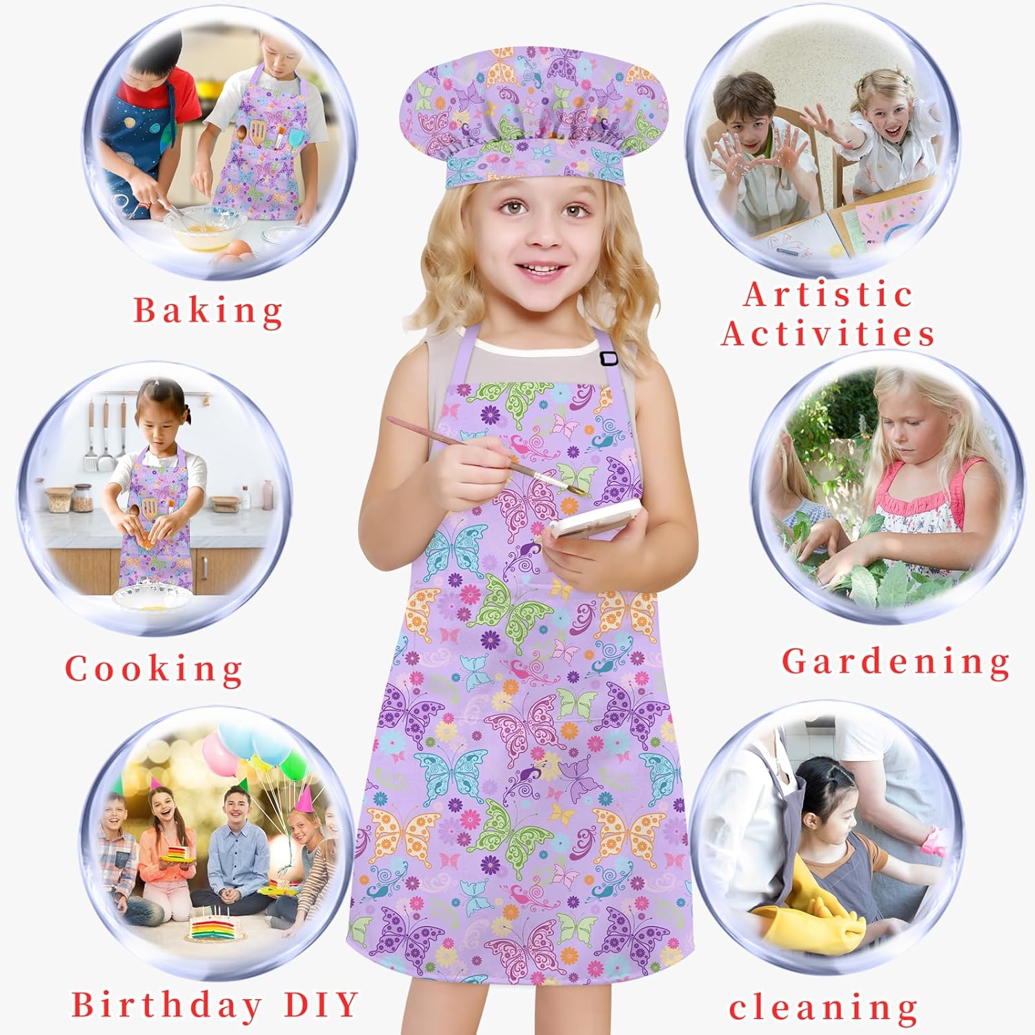 Kids Chef Hat Apron Set