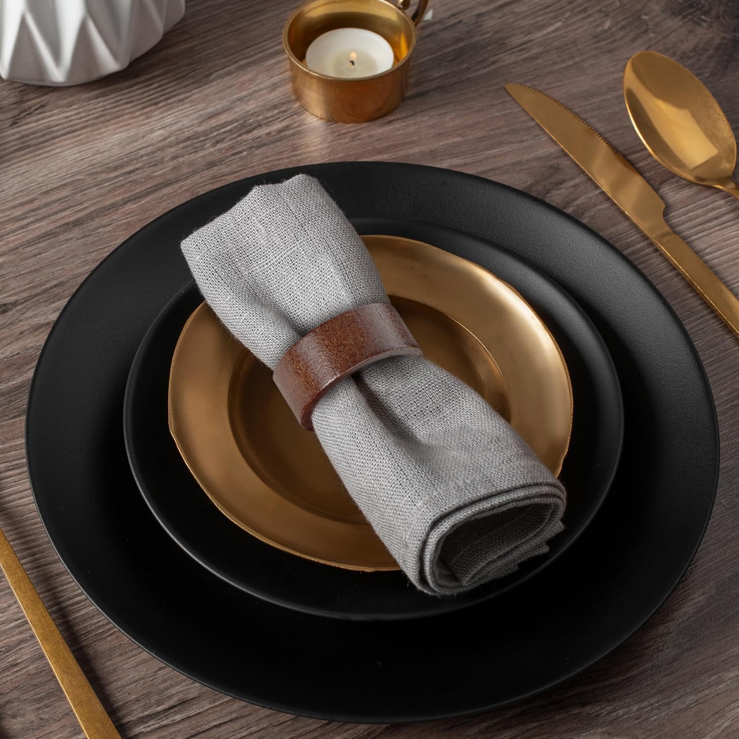 Set of 12 Napkin Rings Handmade Wooden Napkins Stand