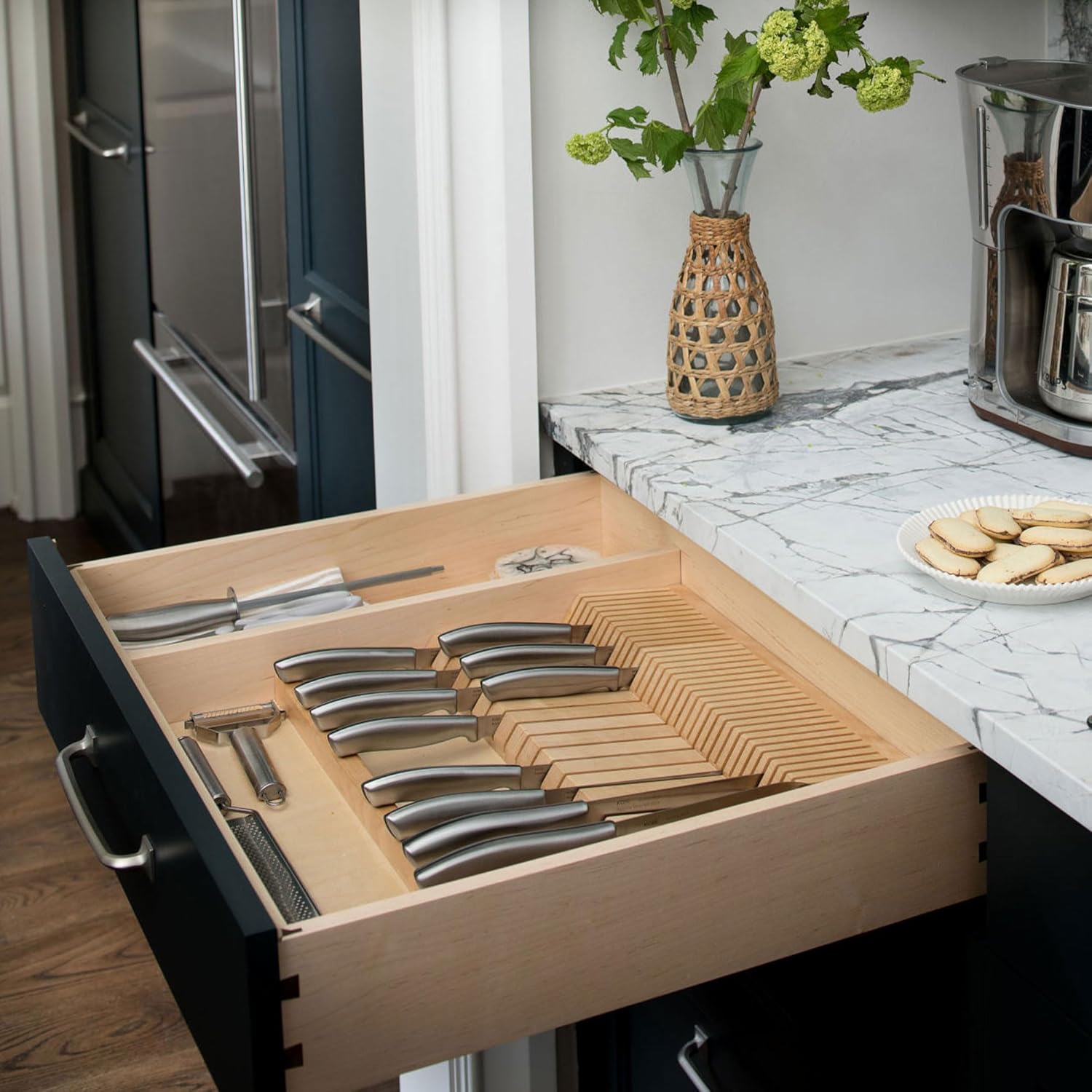 Organize Your Kitchen with the Rev-A-Shelf Dual Row Knife Block