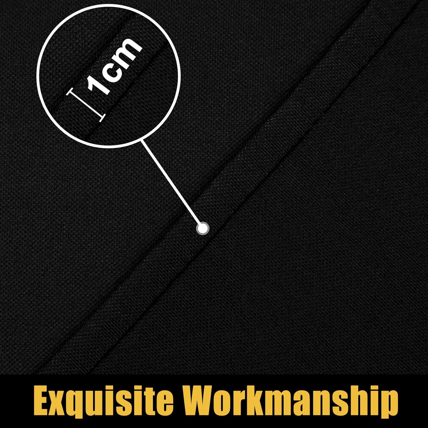 Smiry 6-Foot Picnic Table Cloth Waterproof Elastic Washable - Black 30x72