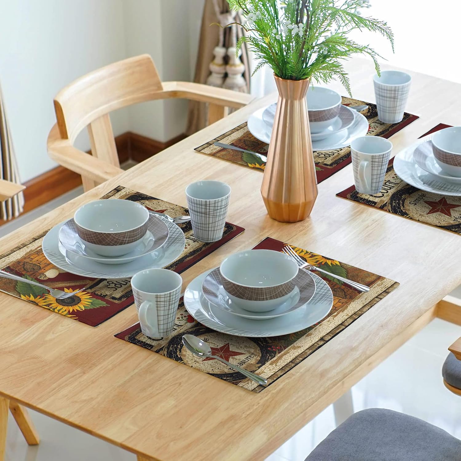Vintage Rooster Placemats Set