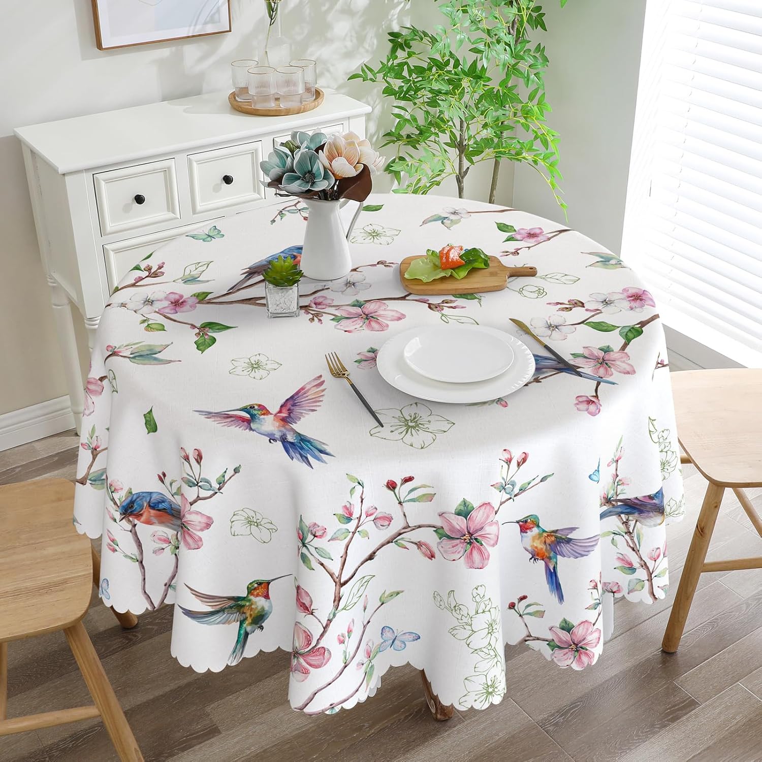 Elegant Spring Tablecloth 70in