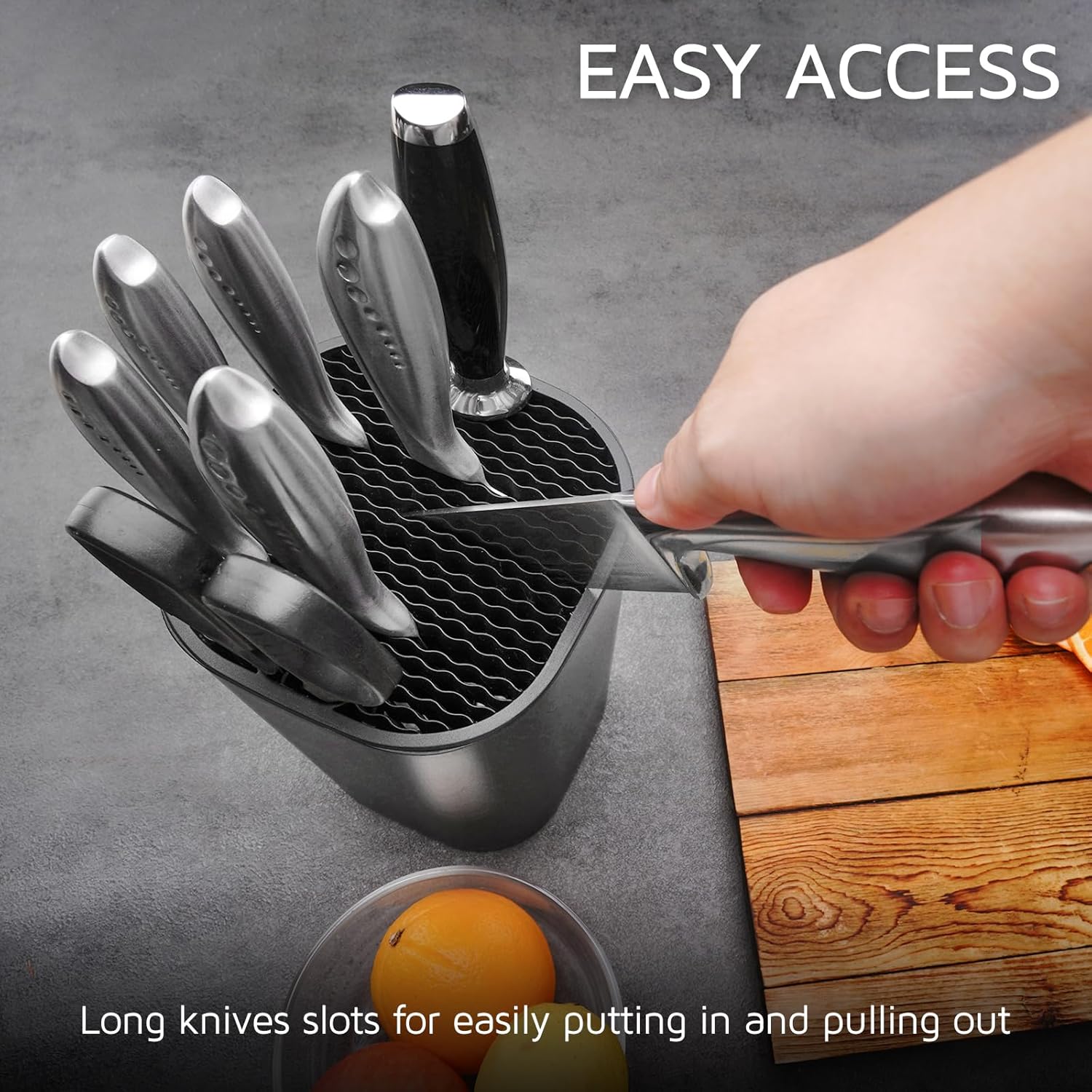 WELLSTAR Universal Knife Block for Kitchen Storage