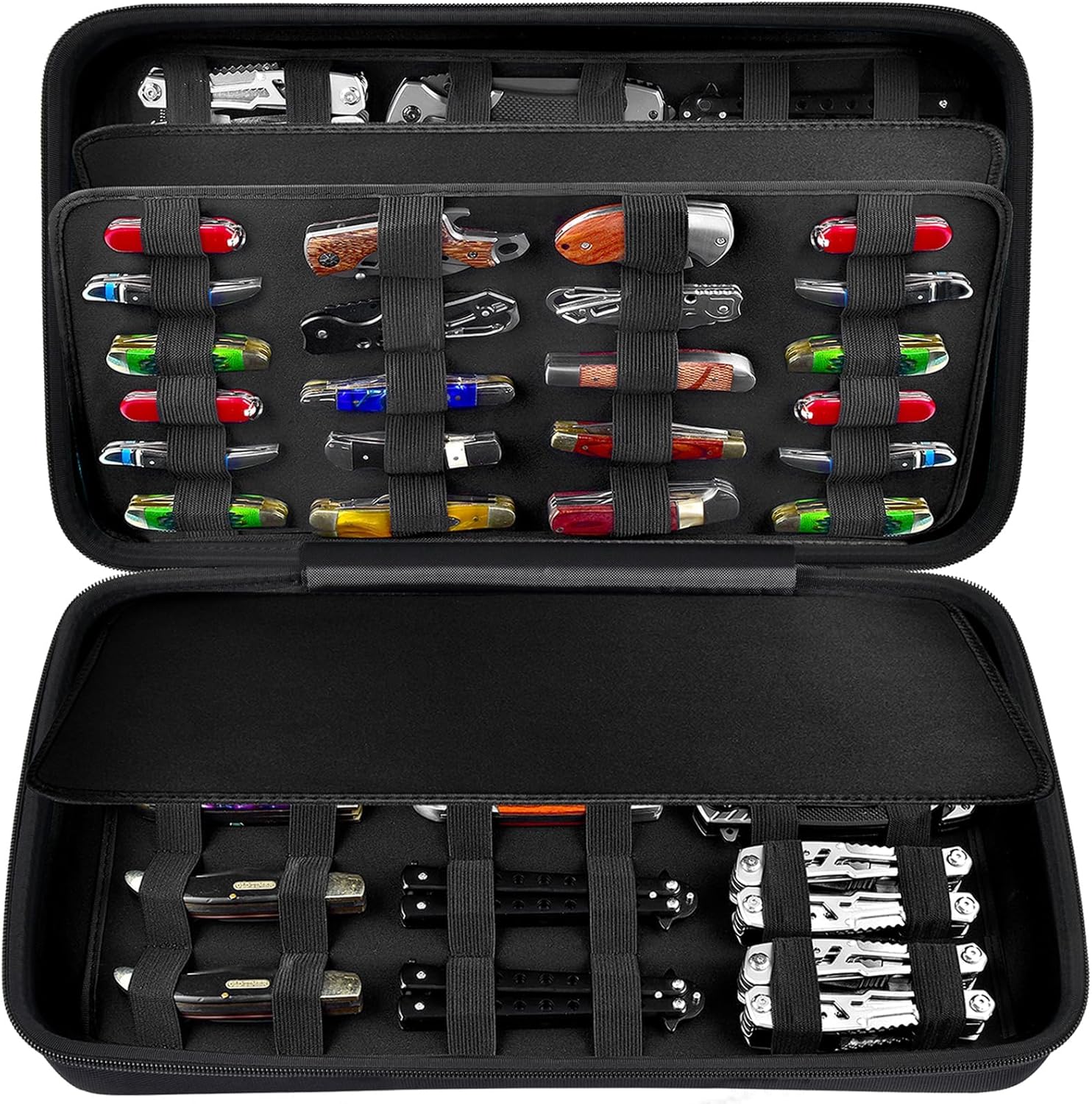 GWCASE Folding Knife Holder for 66 Pocket Knives