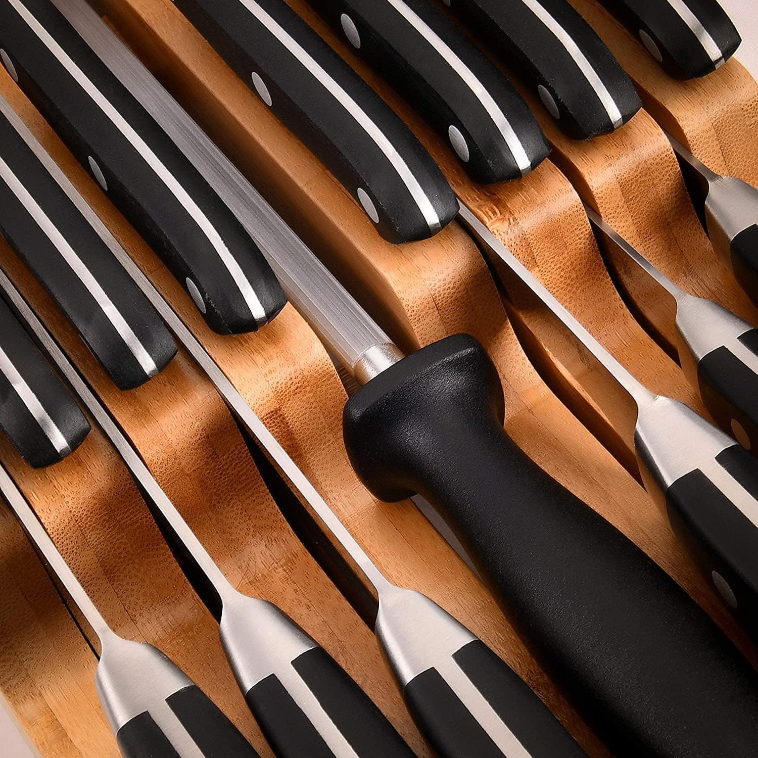 Homemaid Living 16 Knives Bamboo Knife Block
