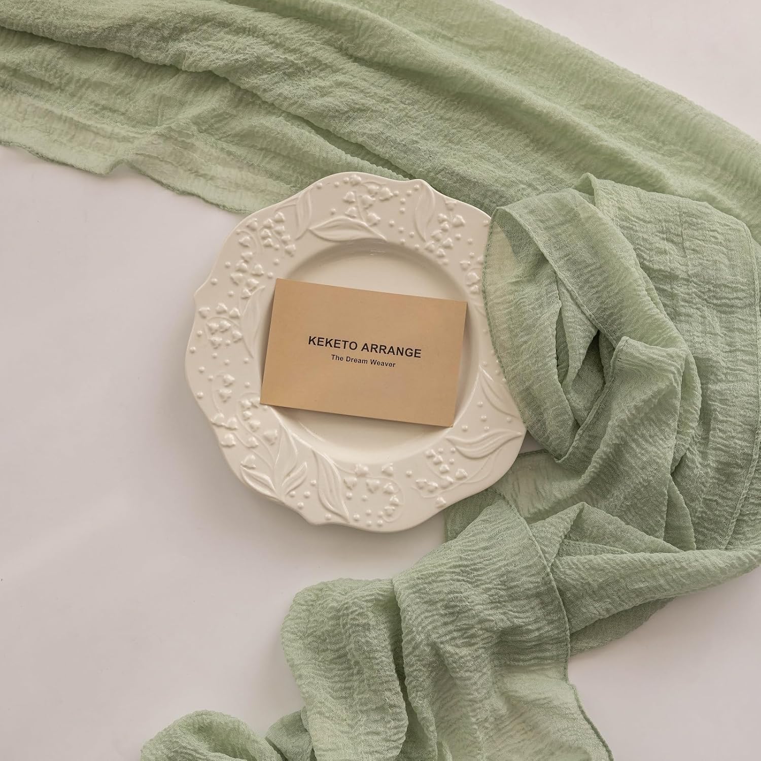 Stellar Sage Green Easter Table Runner