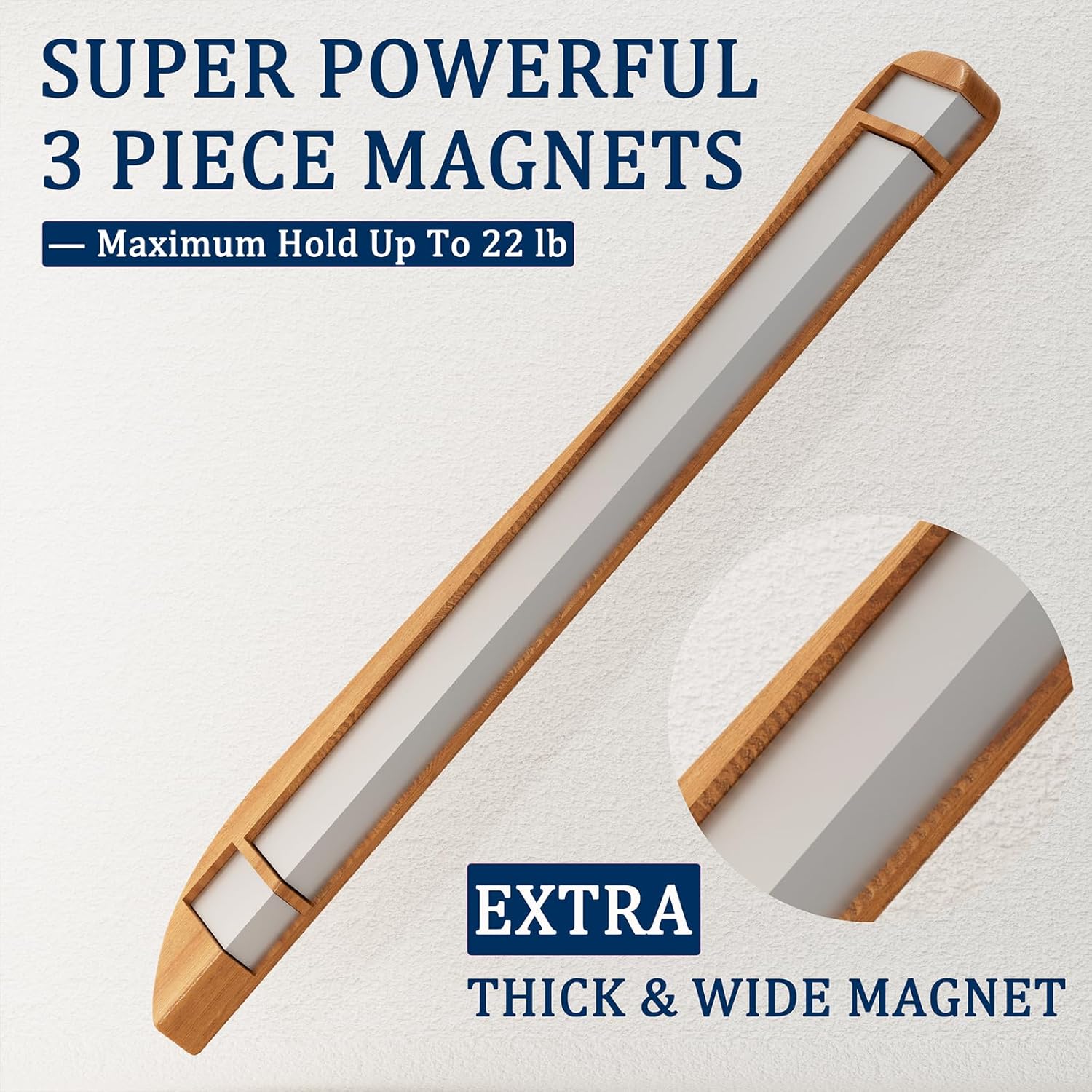 Stylish Acacia Wood Magnetic Knife Holder