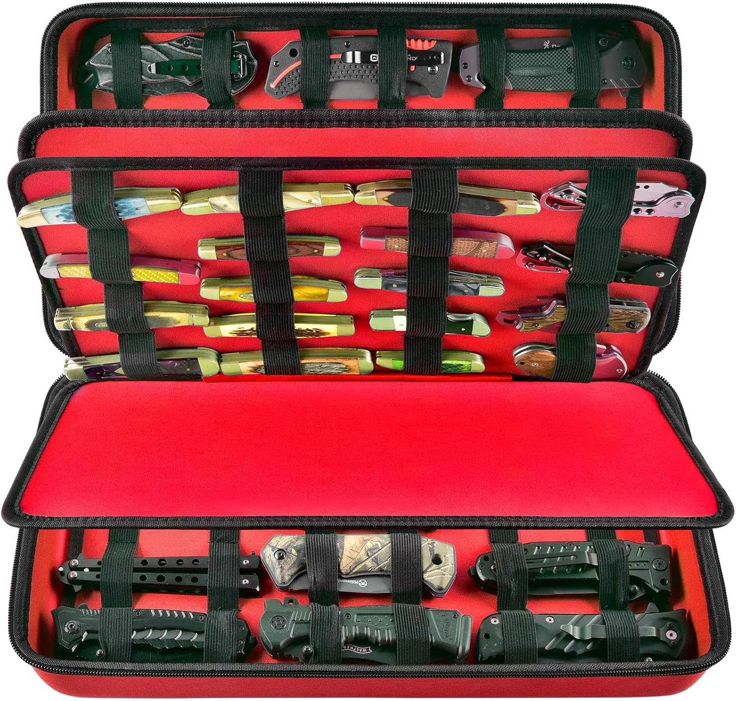 Perfect for USA - GWCASE 66 Pocket Knife Case with 88 Slots