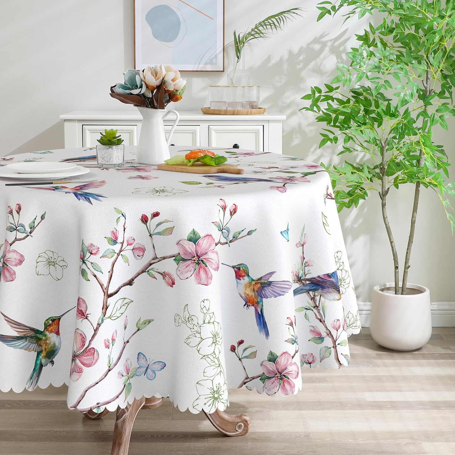 Elegant Spring Tablecloth 70in