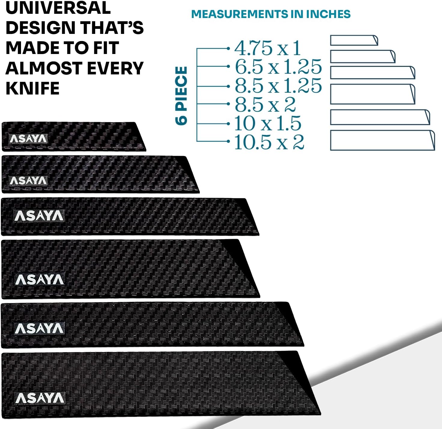 Asaya Professional Knife Edge Guards 6Pcs