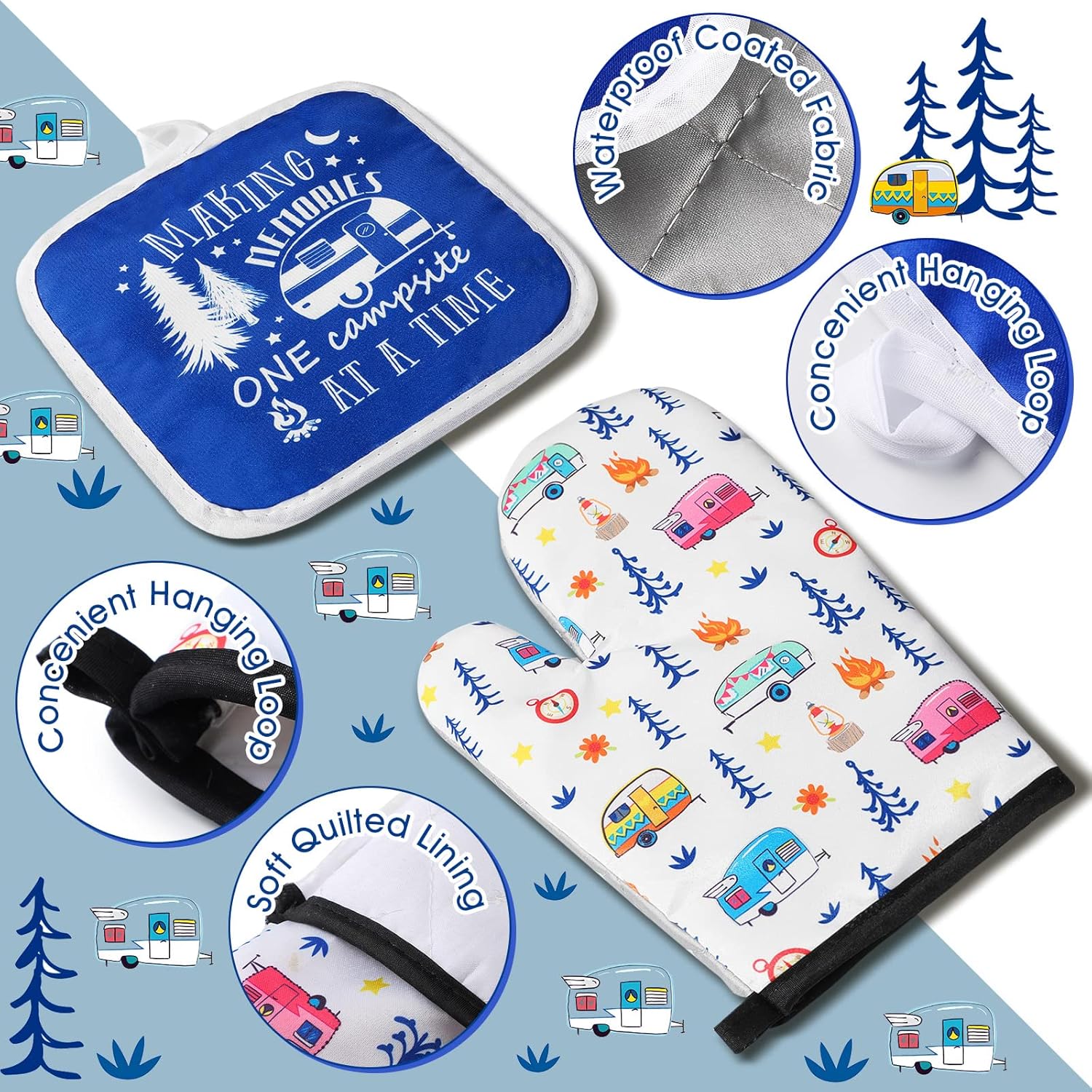 4-Piece Camping Set Making Camp memories Soft Stylish
