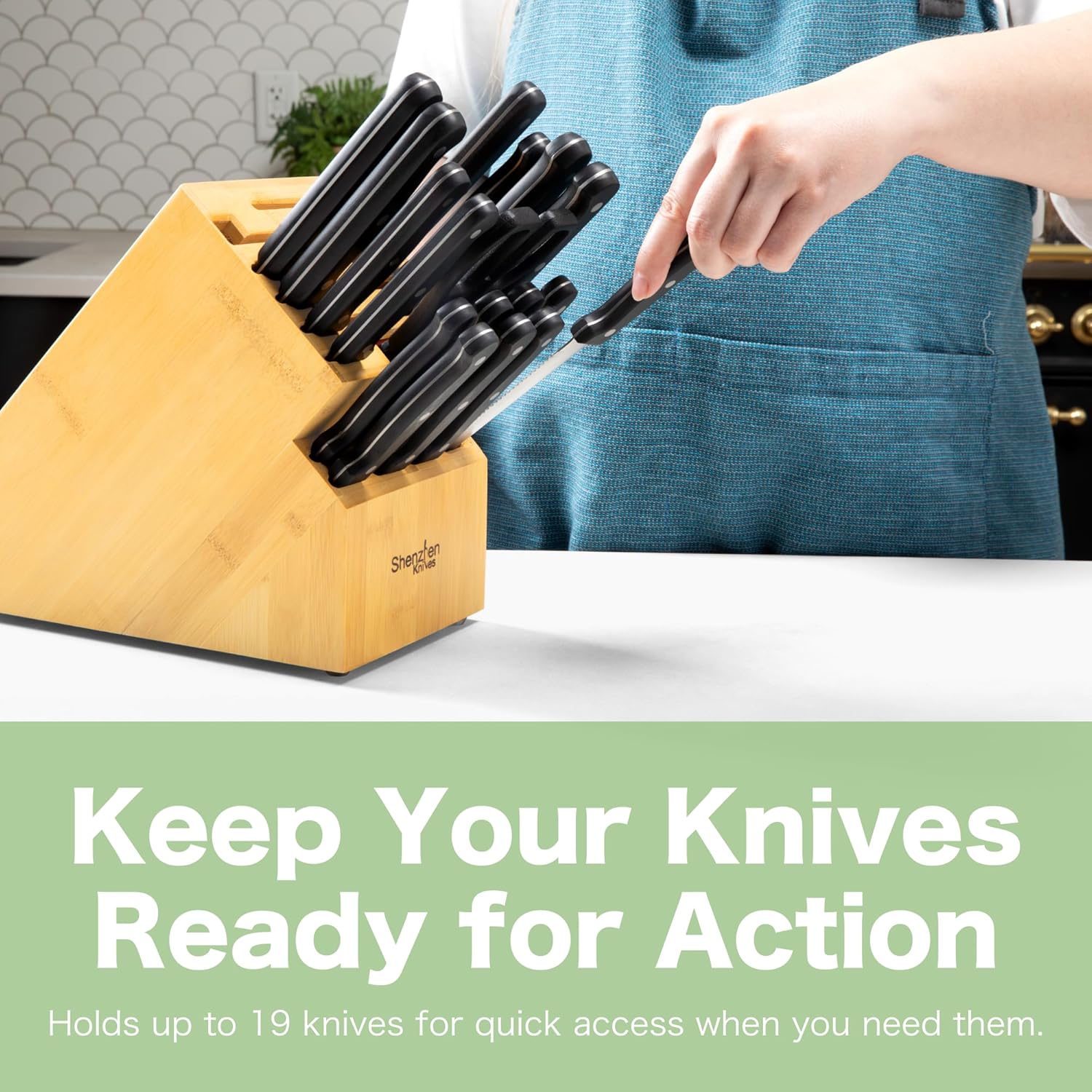 Master Your Cooking with 20 Slot Knife Block
