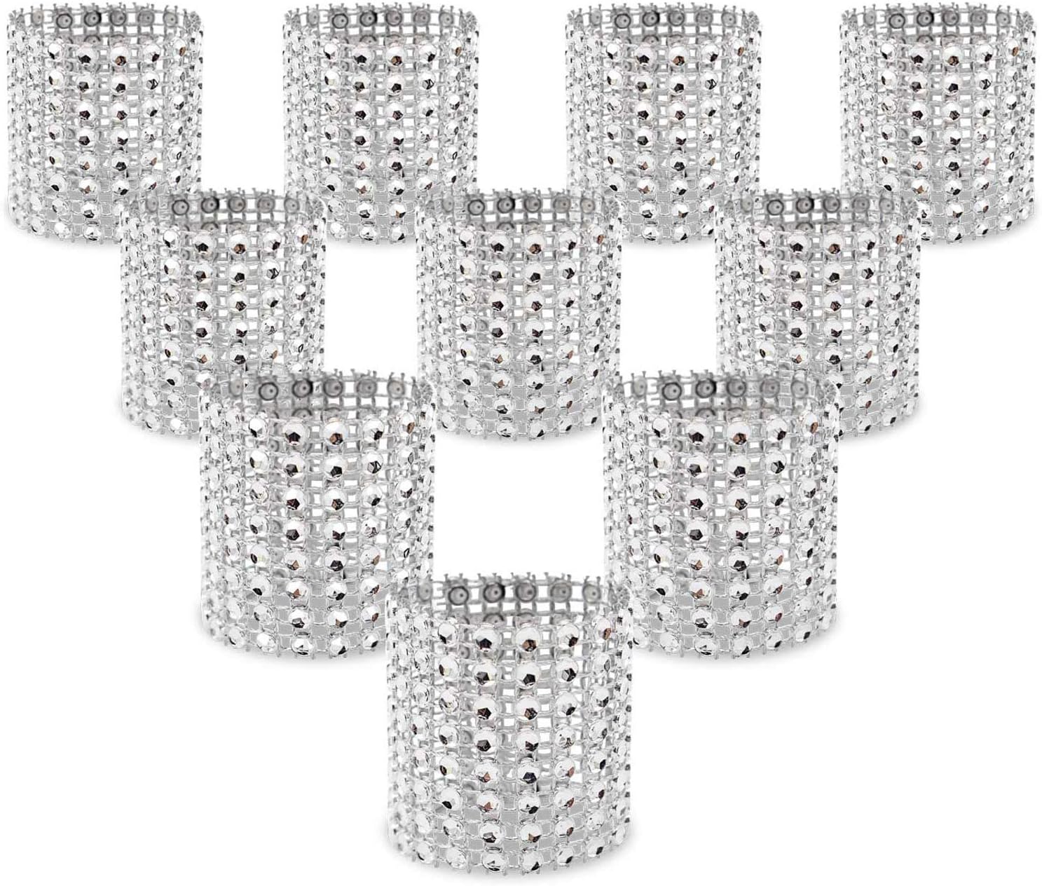 Presenting the KPOSIYA 120-Piece Rhinestone Napkin Rings Set