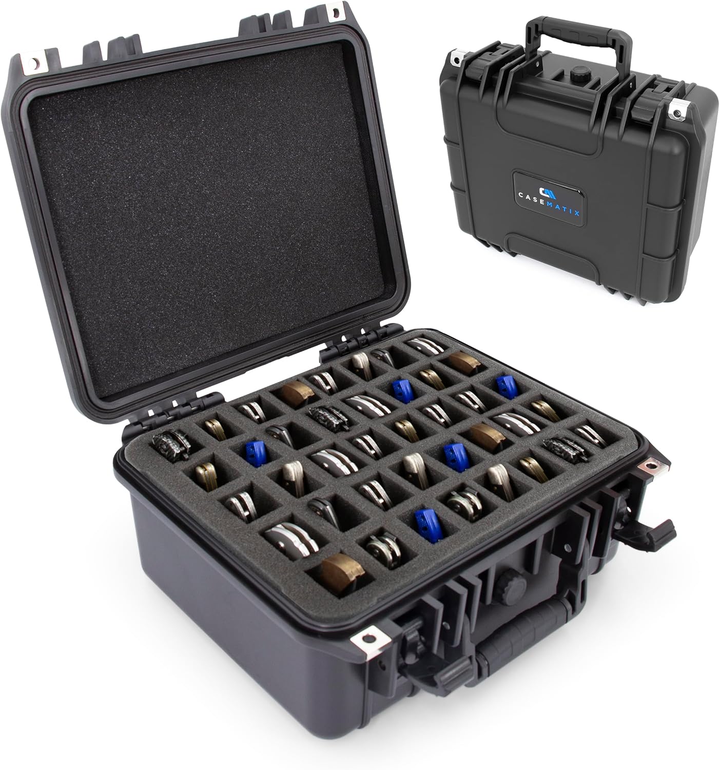 CASEMATIX 13 Folding Knife Case - Lockable Waterproof Organizer