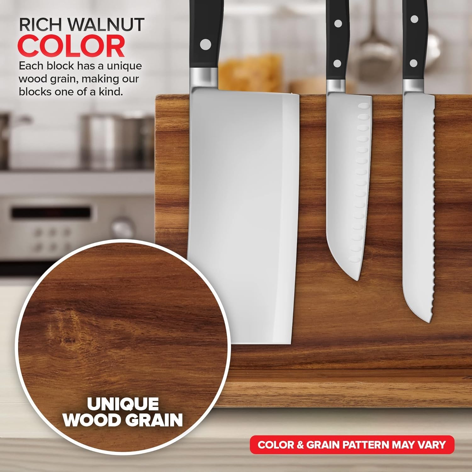 Modern Innovations Magnetic Knife Block Double-Sided Magnet Knife Holder