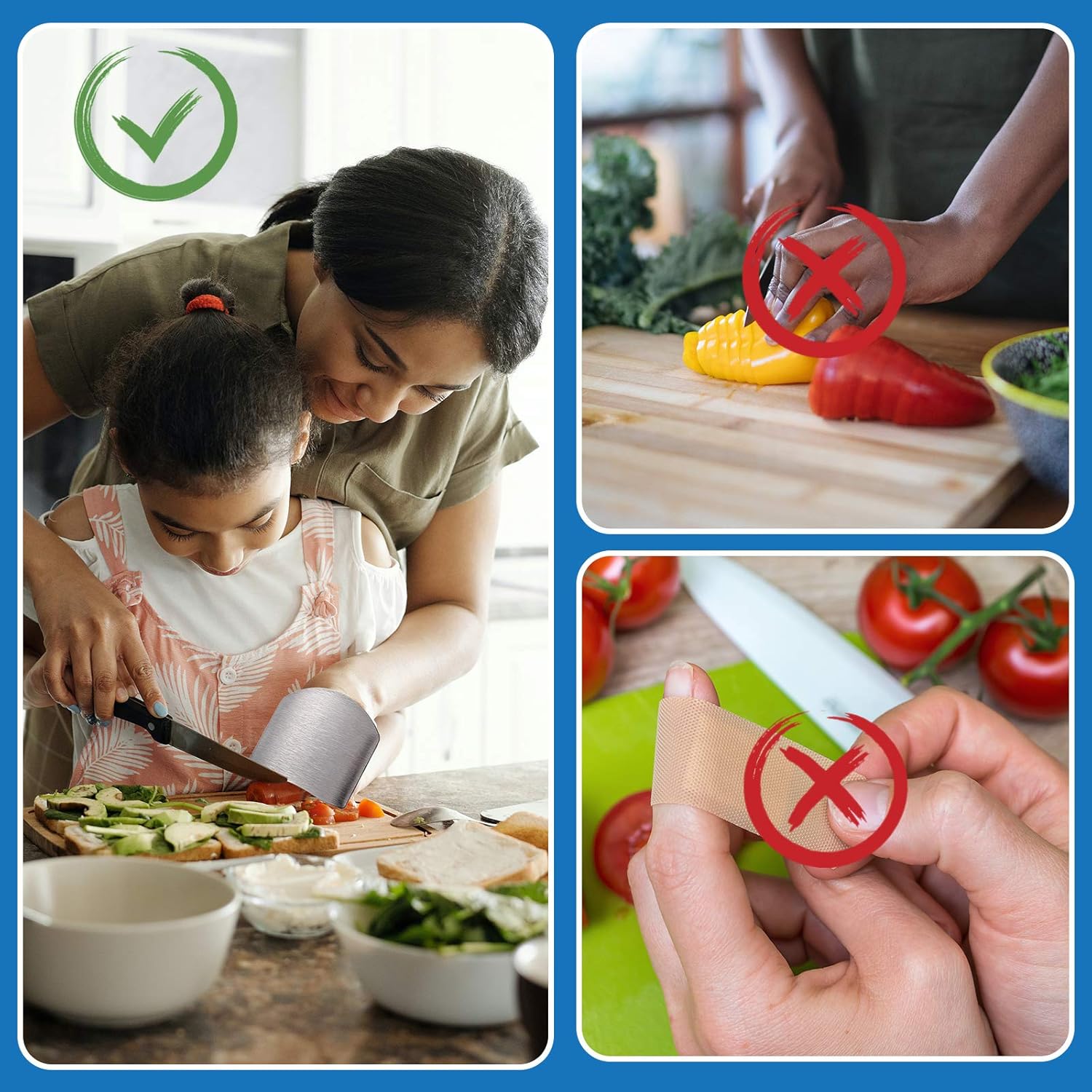 Patelai 6-Piece Adjustable Finger Guards for Stainless Steel Slicing
