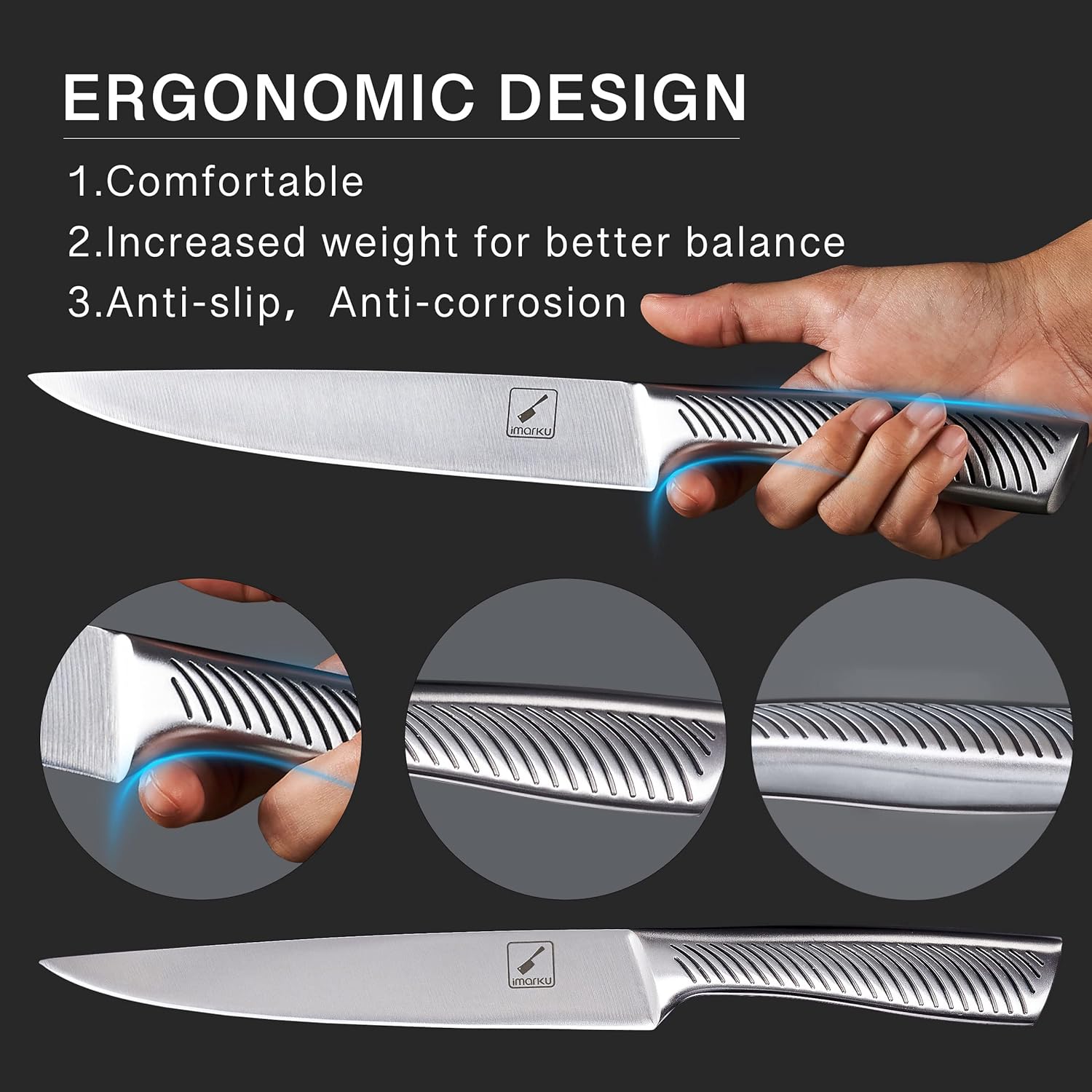Premium 14-Piece Kitchen Knife Set with Block for Home Kitchen