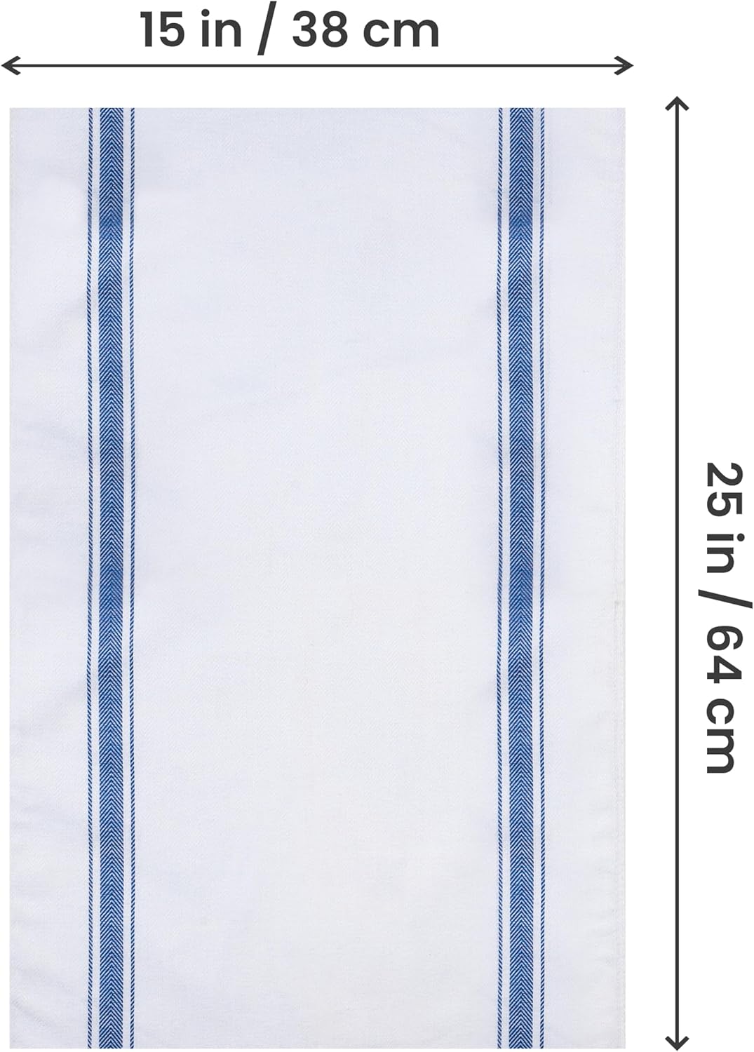 Stain-Resistant Absorbent Blue Dish Towels