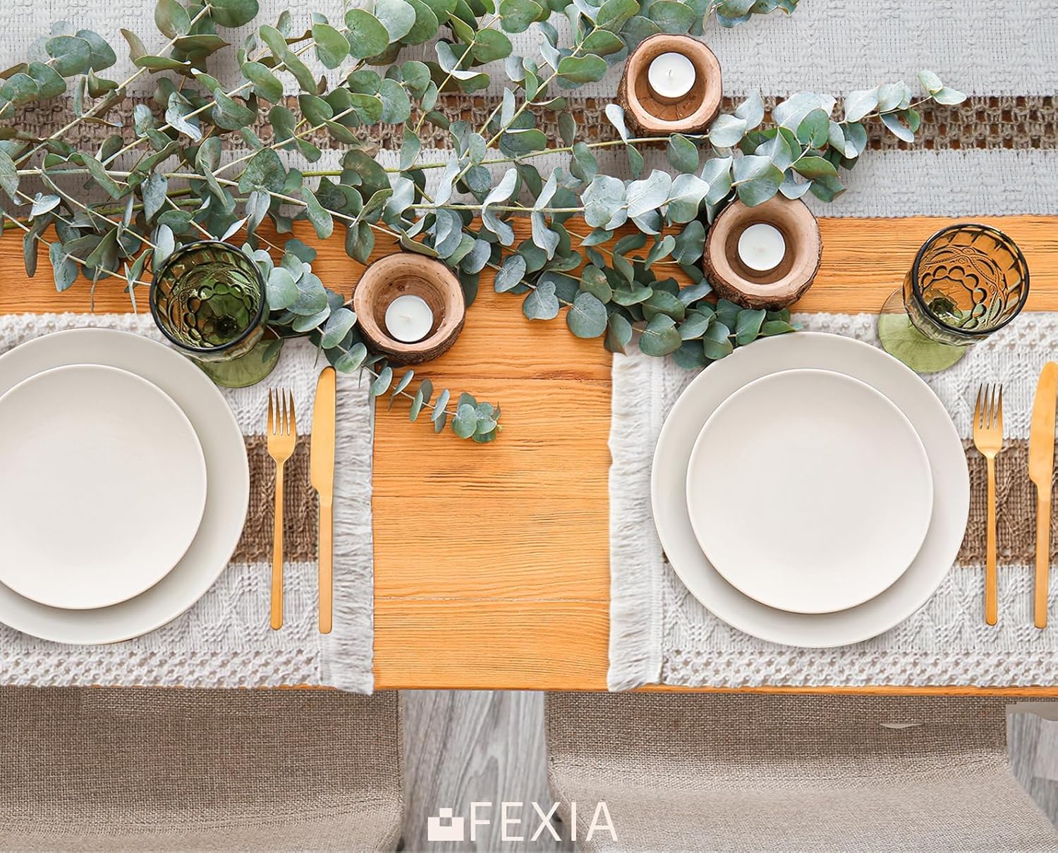 FEXIA Boho Fall Placemats Set