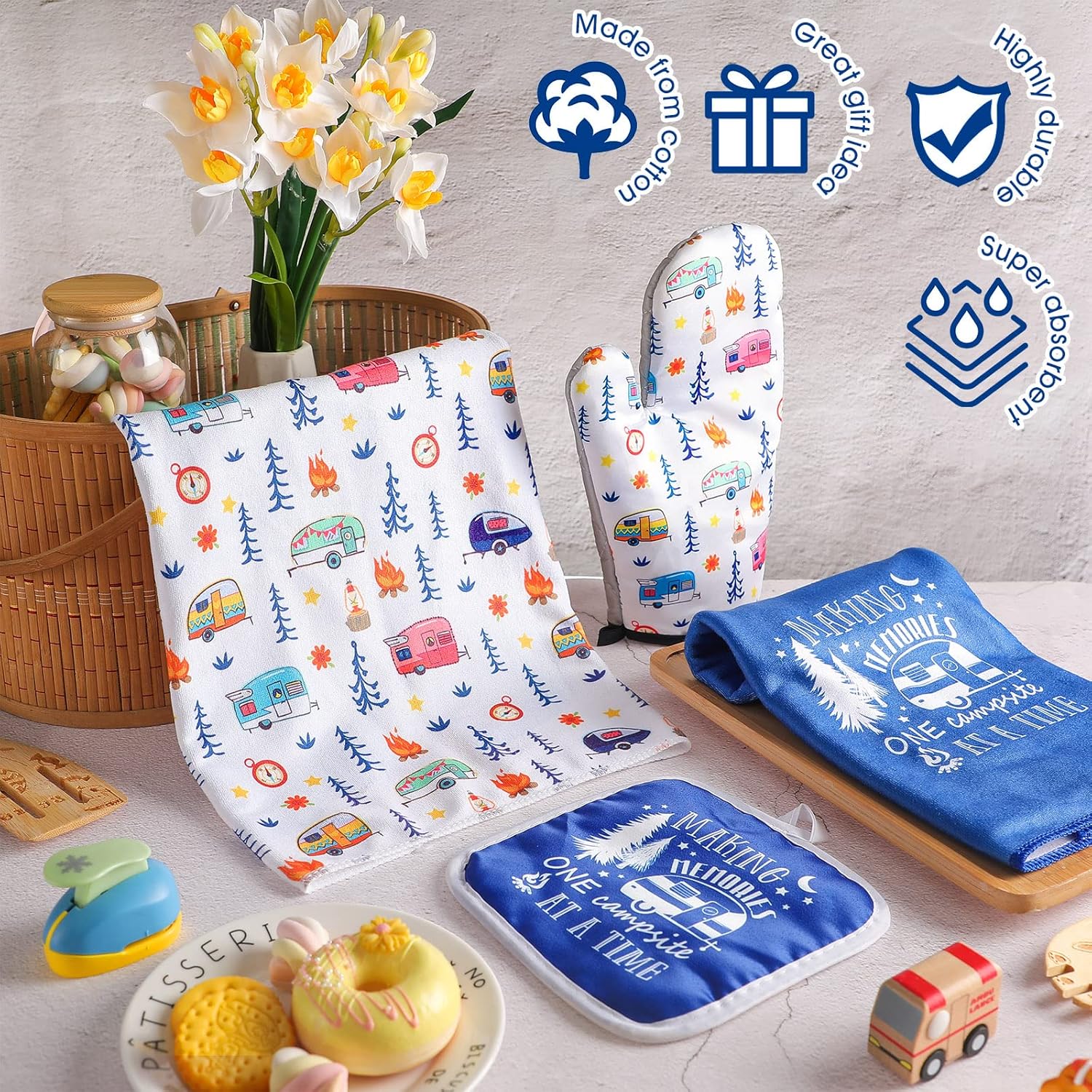 4-Piece Camping Set Making Camp memories Soft Stylish