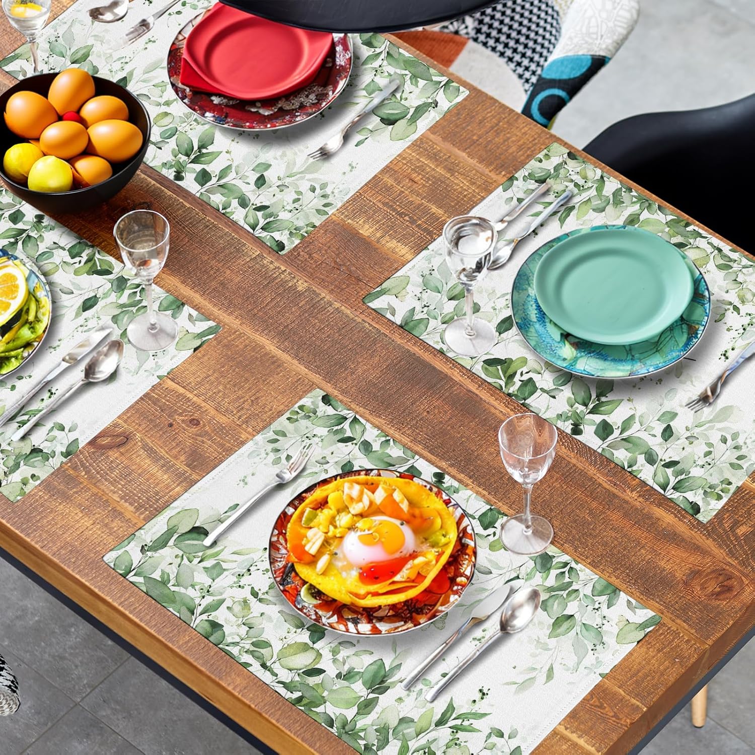 Sage Green Leaf Placemats